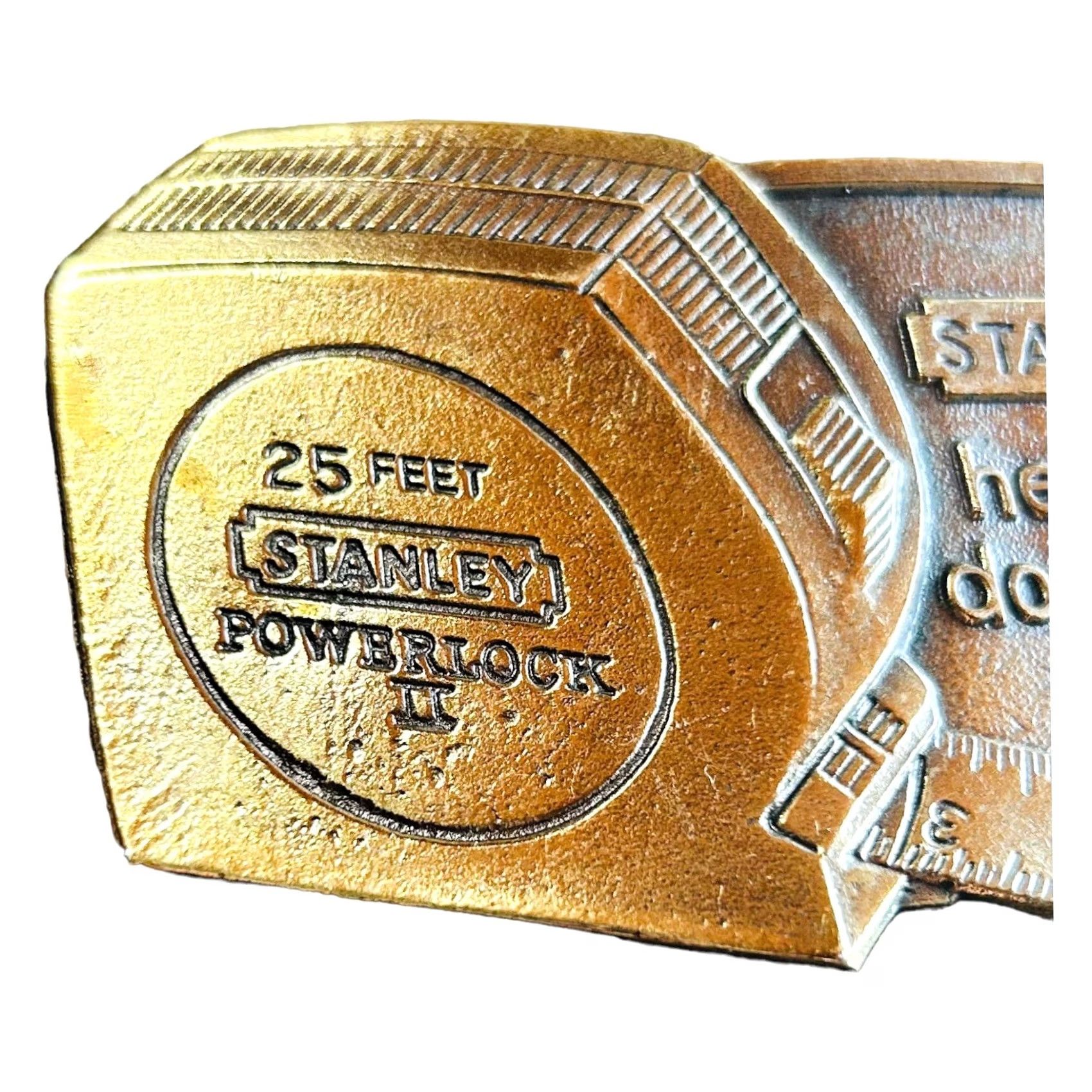 Vintage VINTAGE Stanley Tools Tape Measure Belt Buckle Size ONE SIZE - 3 Thumbnail