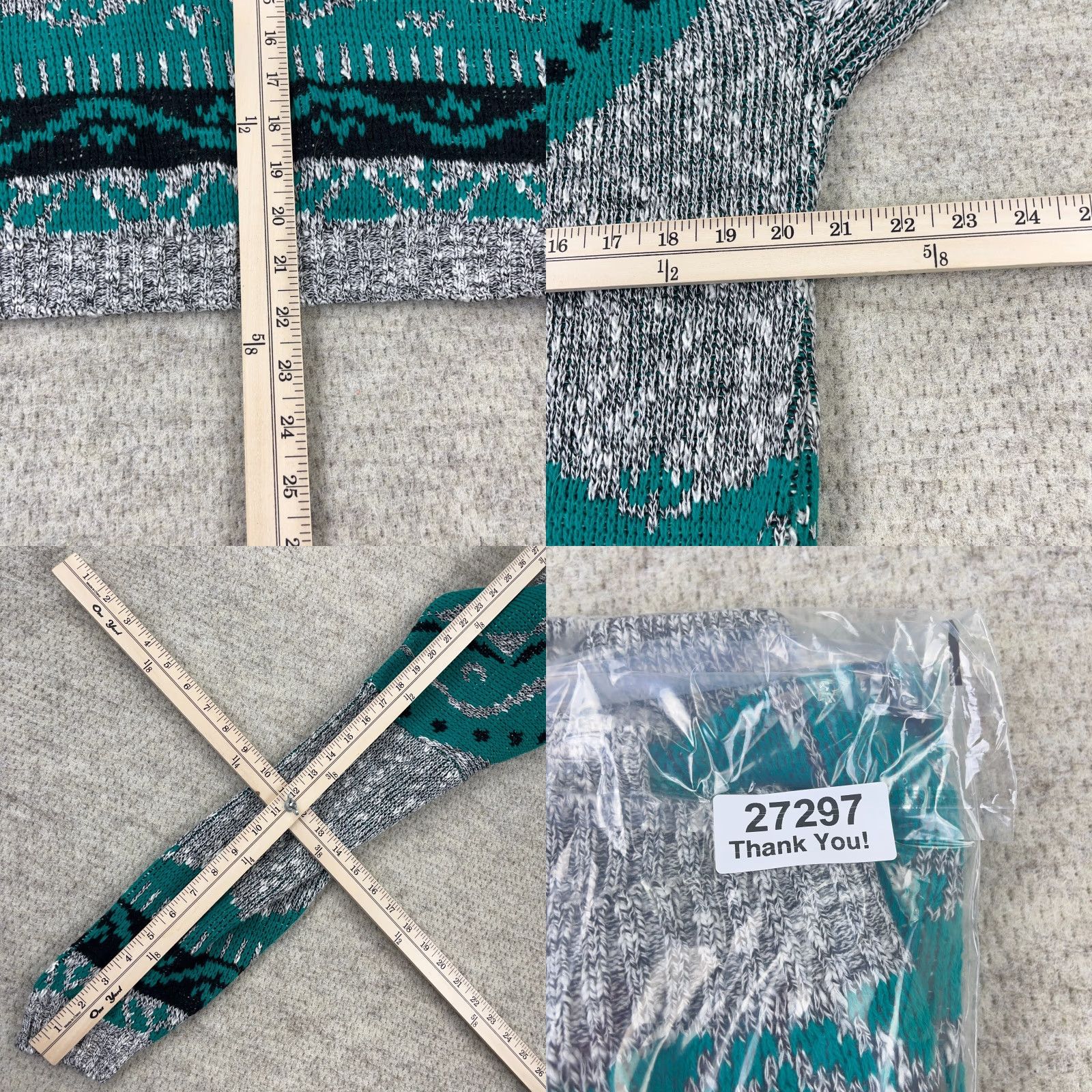Vintage VINTAGE Adele Sweater Men Medium Green Nordic Geometric 80s 90s Casual Pullover Size US M / EU 48-50 / 2 - 8 Thumbnail