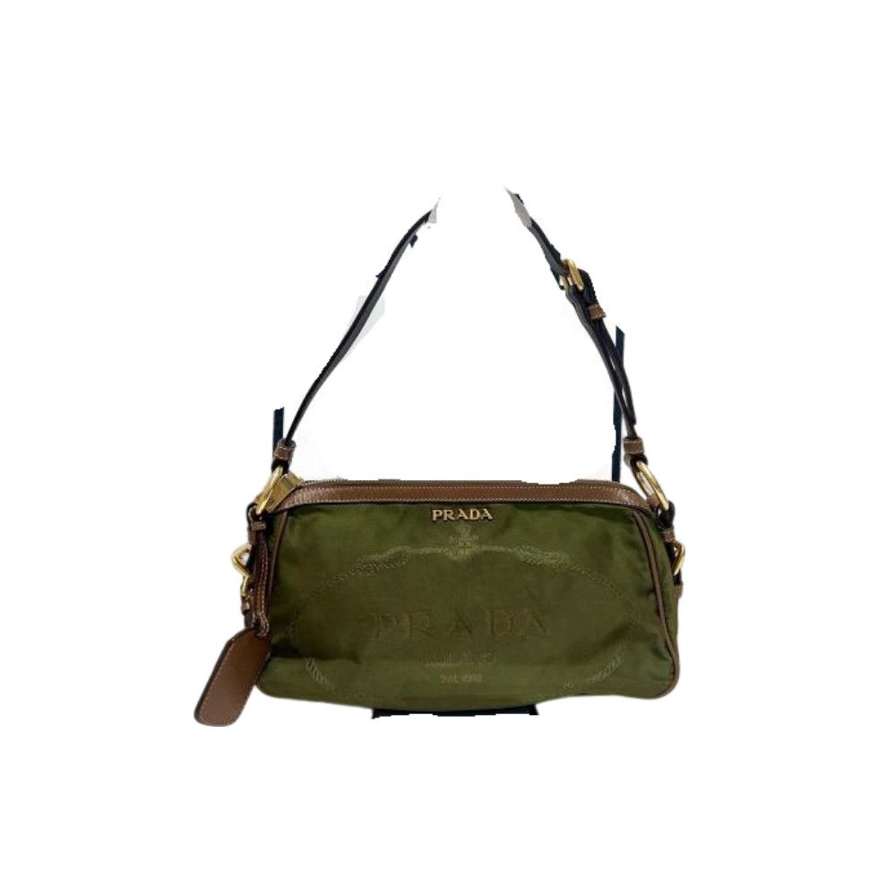 Prada Prada Nylon Shoulder Bag Green Size ONE SIZE - 1 Thumbnail
