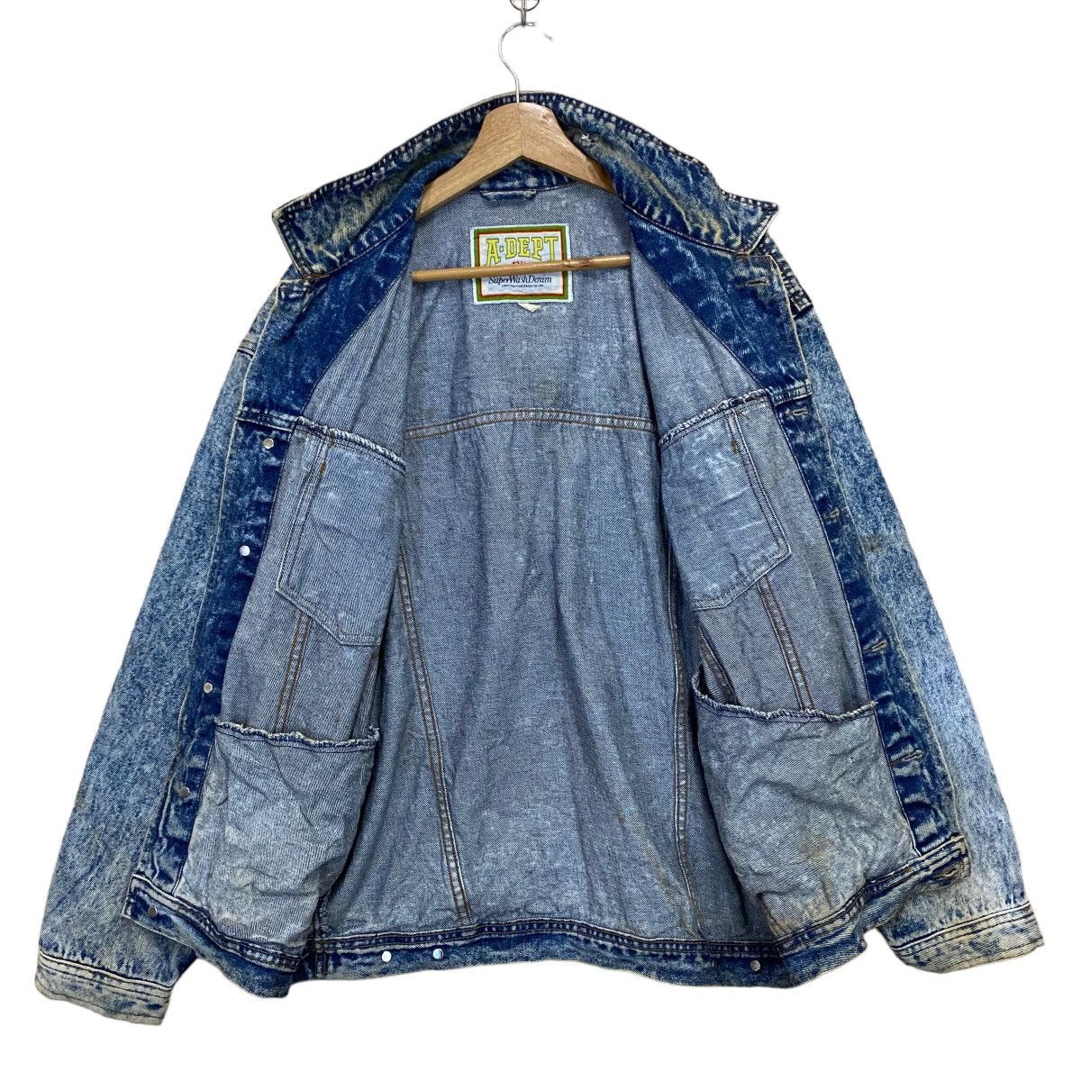 Japanese Brand VINTAGE SUPERWASHDENIM ACID WASH 13oz DENIM JACKET Size US M / EU 48-50 / 2 - 10 Thumbnail