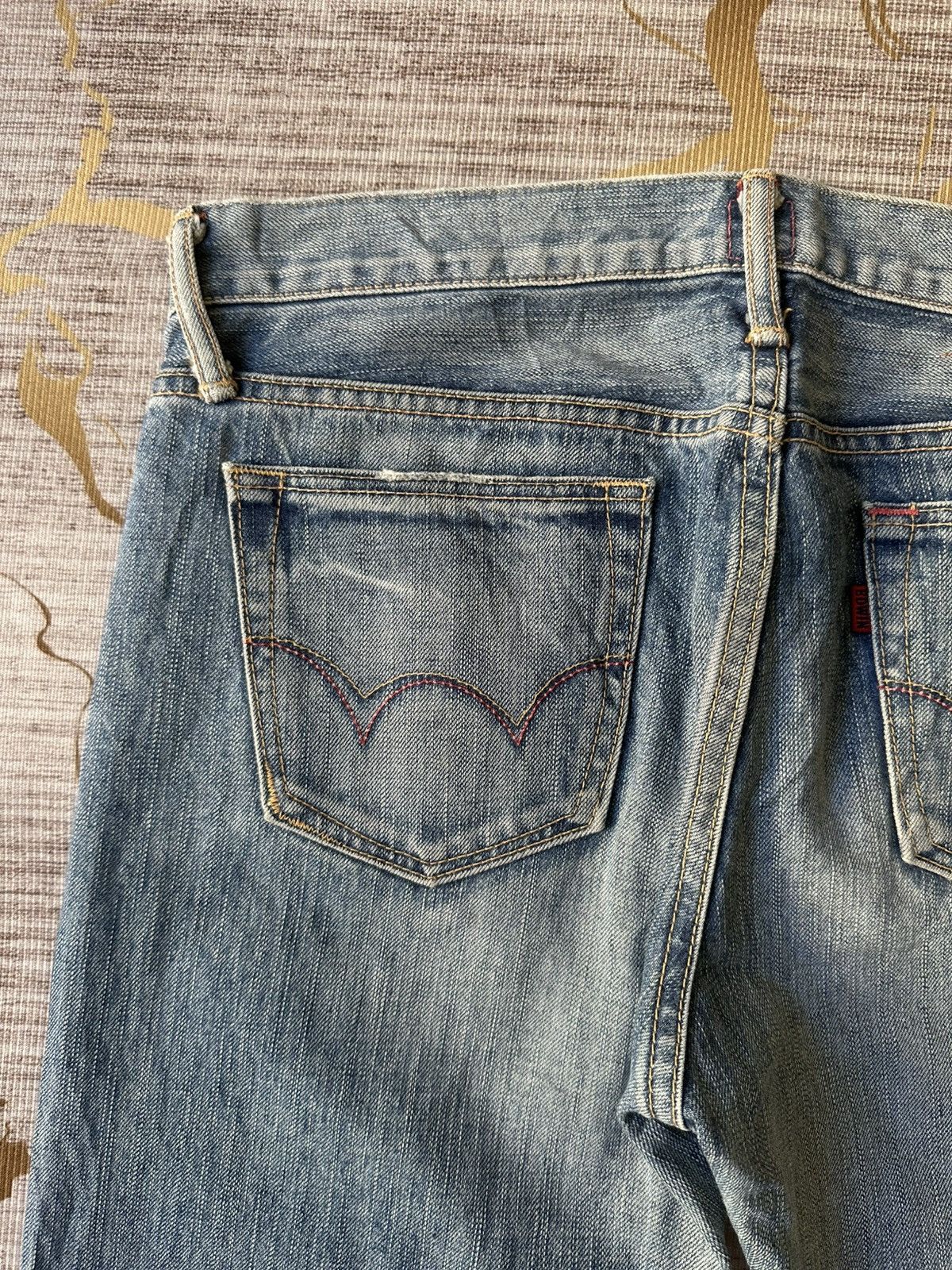 If Six Was Nine FLARE Edwin Miss 503 Rude Distressed Denim Size 30" / US 8 / IT 44 - 16 Thumbnail
