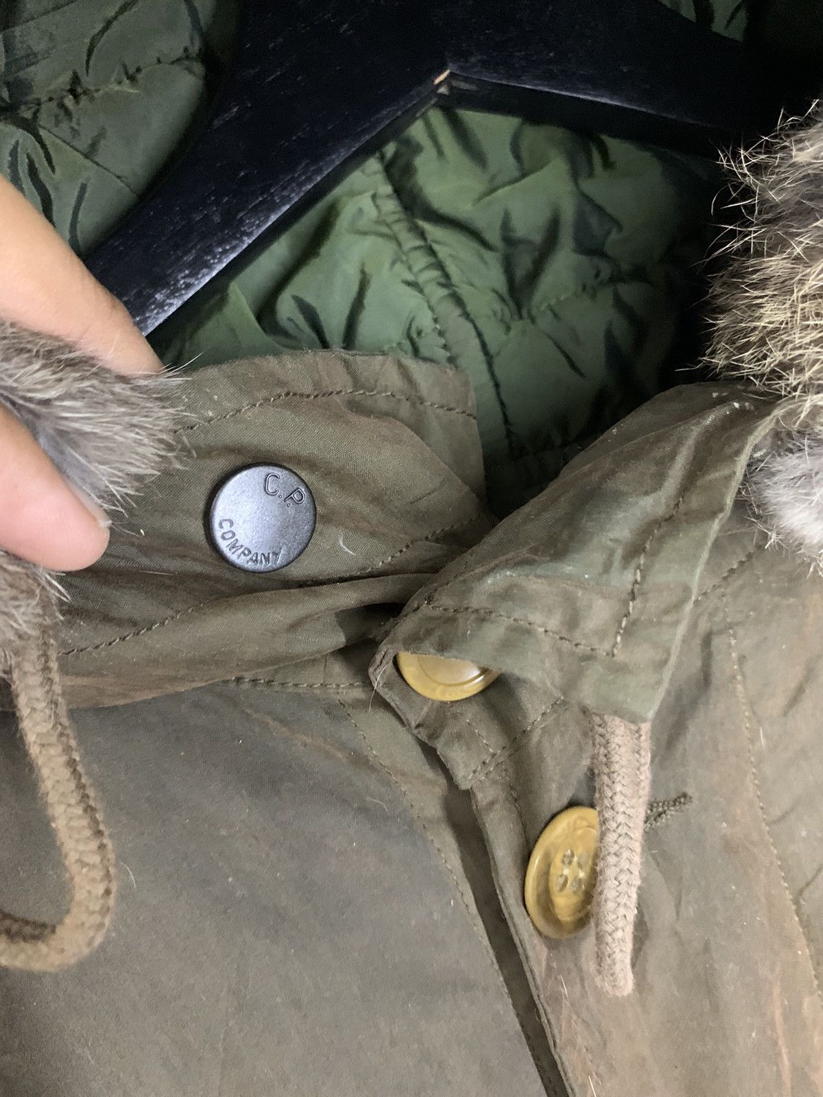C.P. Company Archive Norge Waxed Puffer Lining Rabbit Fur Hoodie Size US XL / EU 56 / 4 - 13 Thumbnail