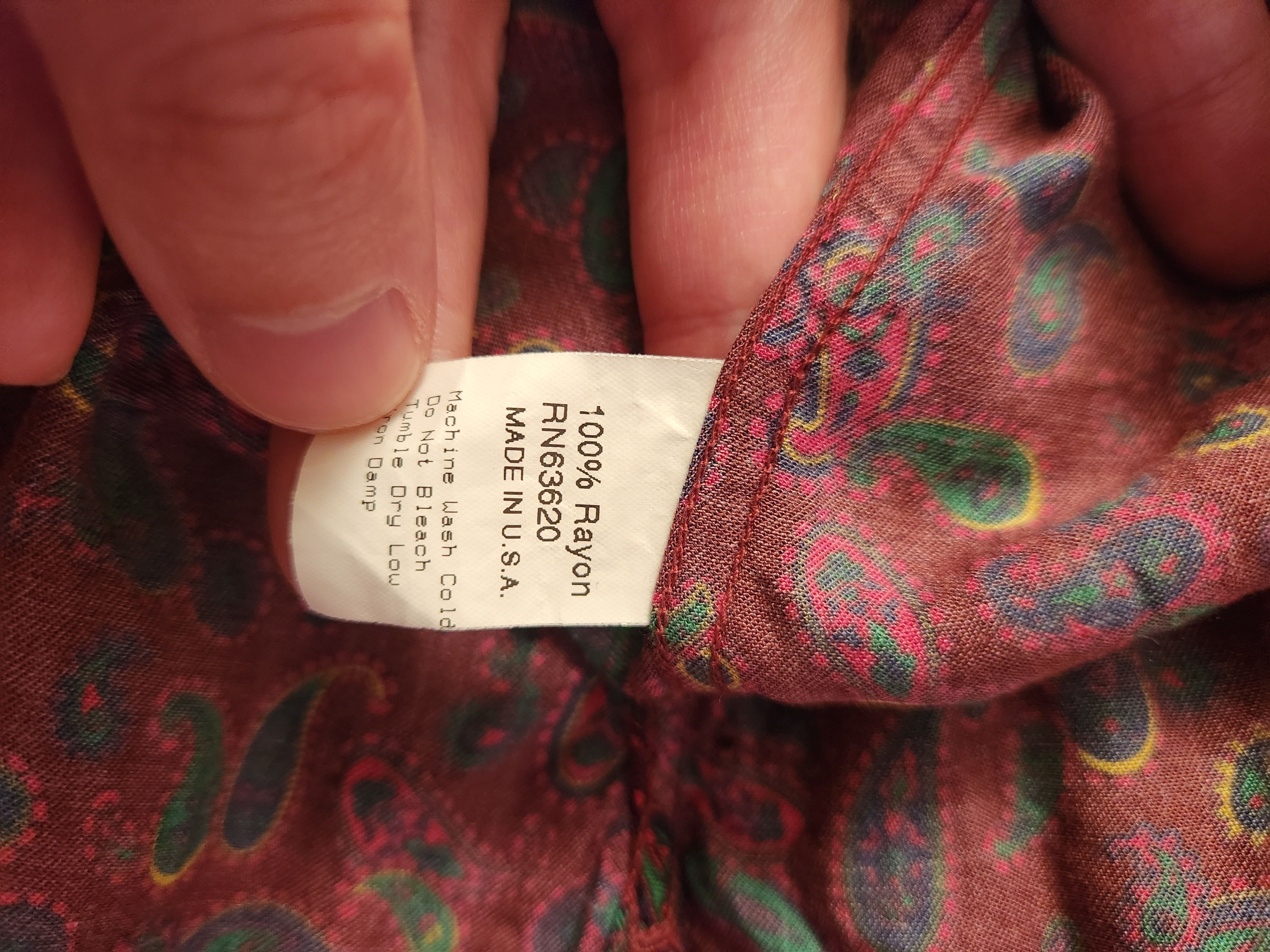 Gitman Bros. Vintage Printed Rayon Long-Sleeve Shirt Size US M / EU 48-50 / 2 - 4 Thumbnail