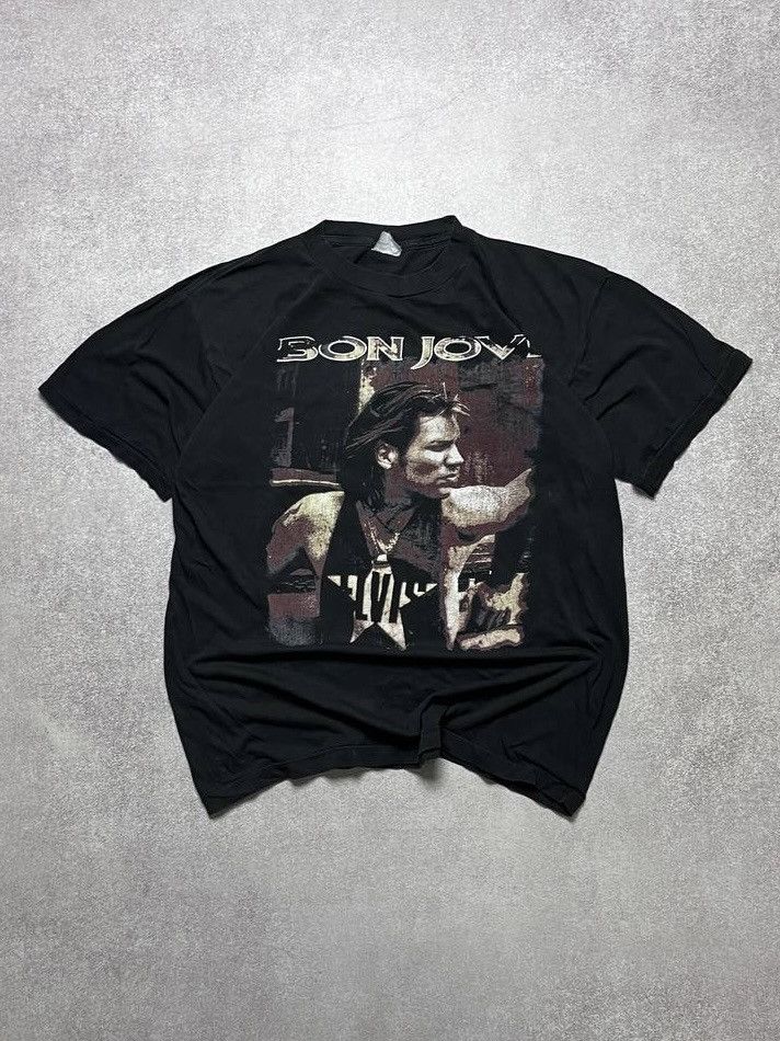 Band Tees × Bon Jovi × Vintage Vintage Bon Jovi World Tour 95' Graphic Tee Single Stich Size US L / EU 52-54 / 3 - 1 Thumbnail