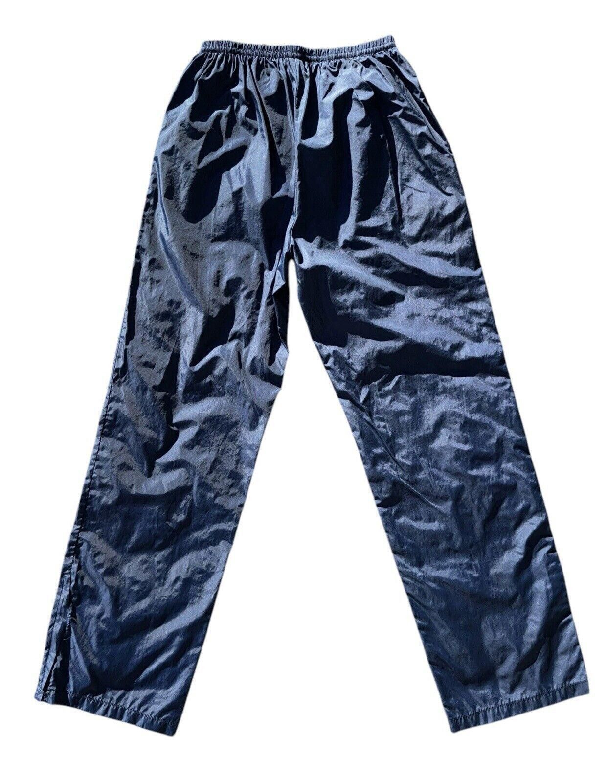 Nike Vintage Nike 80s Blue Nylon Embroidered Baggy Track Pants M Size US 32 / EU 48 - 4 Thumbnail