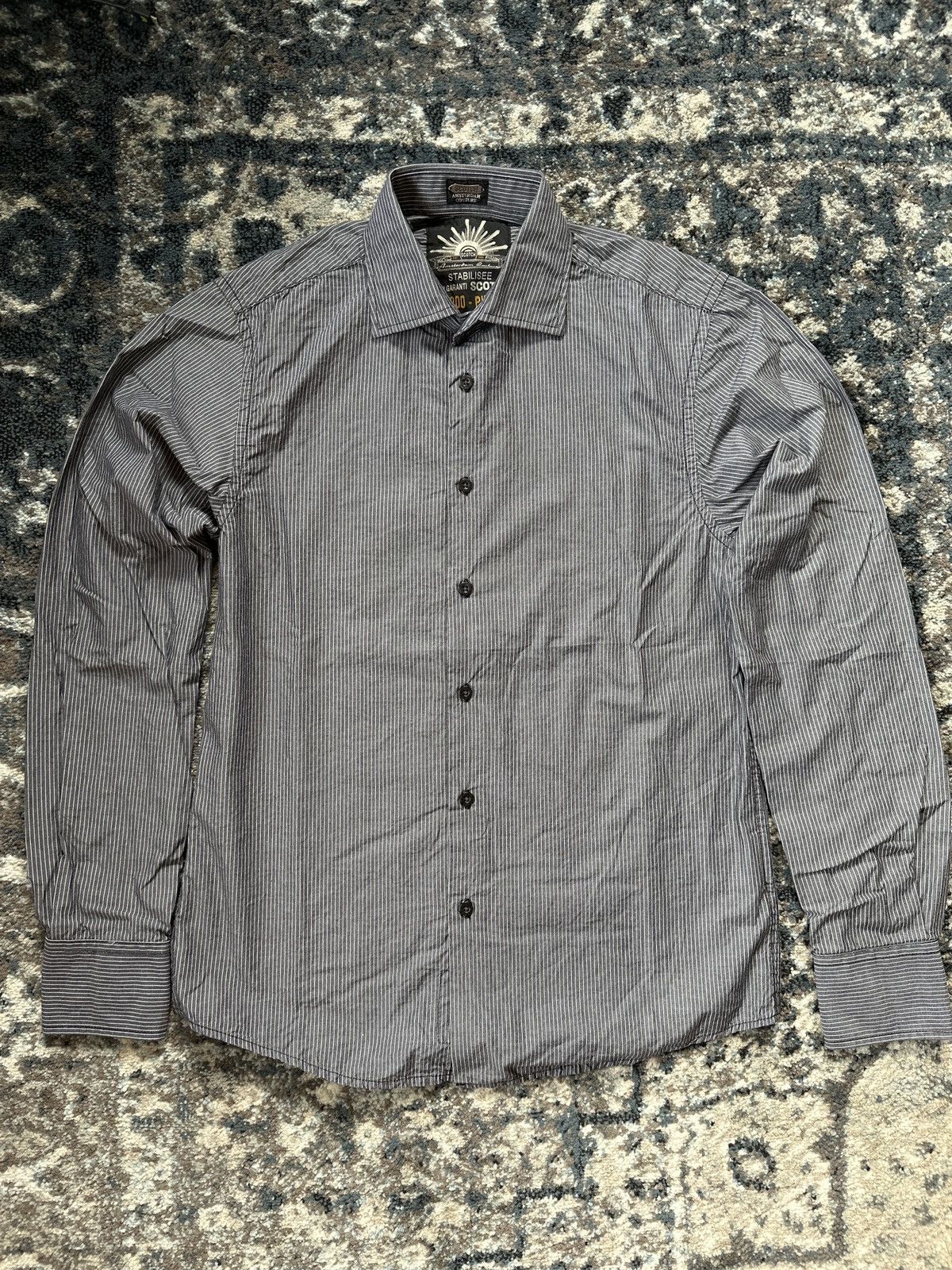 Scotch & Soda Scotch & Soda Grey Strip Button-Down Long-Sleeve Size Medium Size US M / EU 48-50 / 2 - 1 Thumbnail