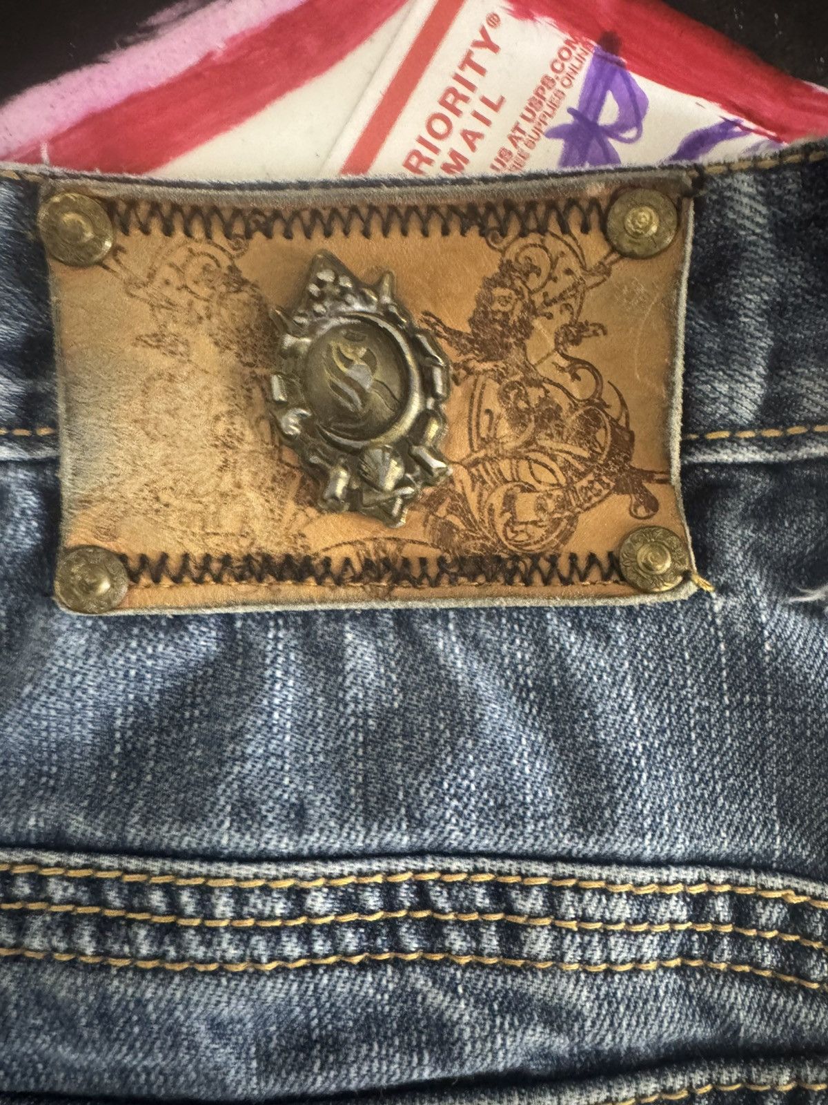 Japanese Brand Kanji Collection Denim Jeans Size US 38 / EU 54 - 7 Thumbnail