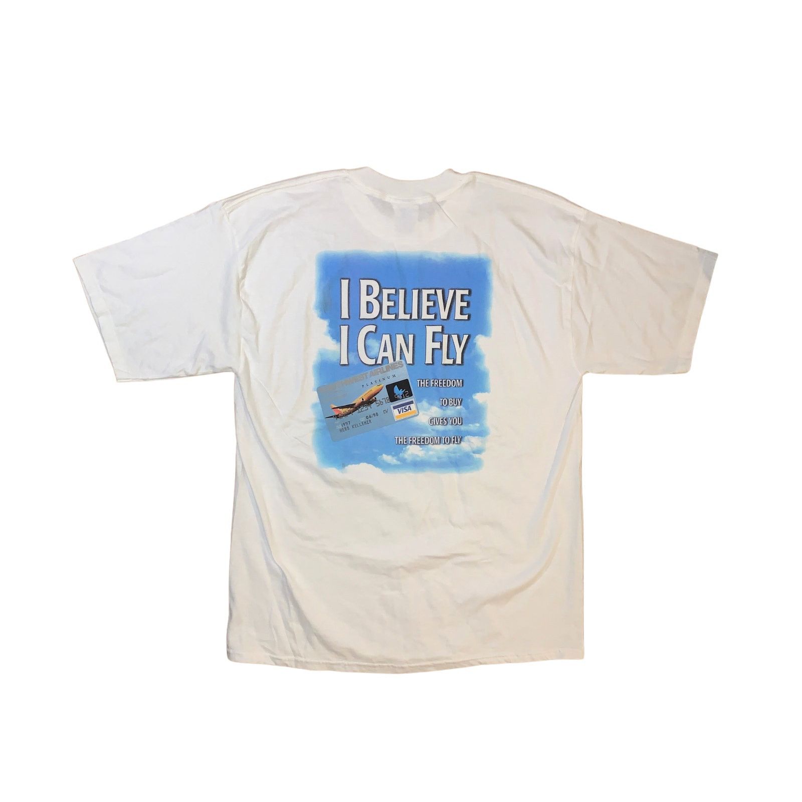 Gildan Southwest Airlines Visa Promo T Shirt I Believe I Can Fly XL Size US XL / EU 56 / 4 - 1 Thumbnail