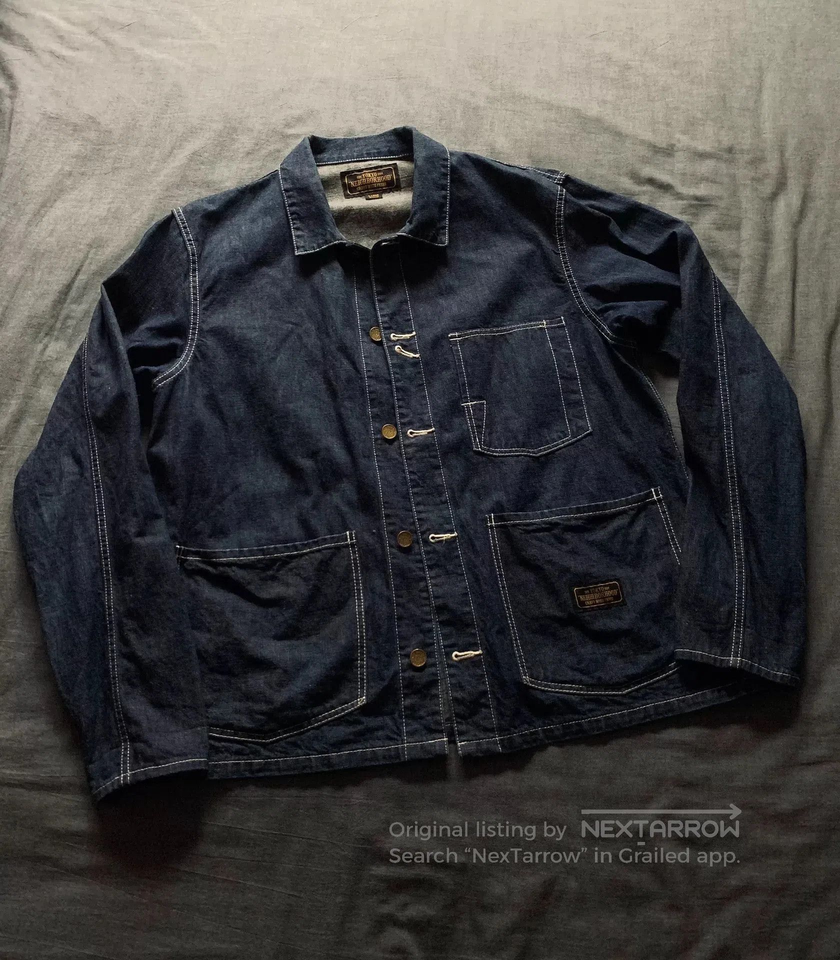Neighborhood NEIGHBORHOOD HUSTLAS Washed Denim Jacket. Size US L / EU 52-54 / 3 - 2 Thumbnail