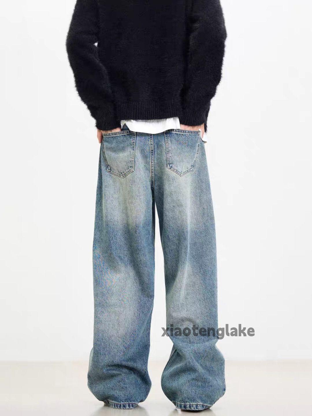 Jean × Vintage washed faded cleanfit yuppie loose baggy jeans Size US 30 / EU 46 - 4 Thumbnail