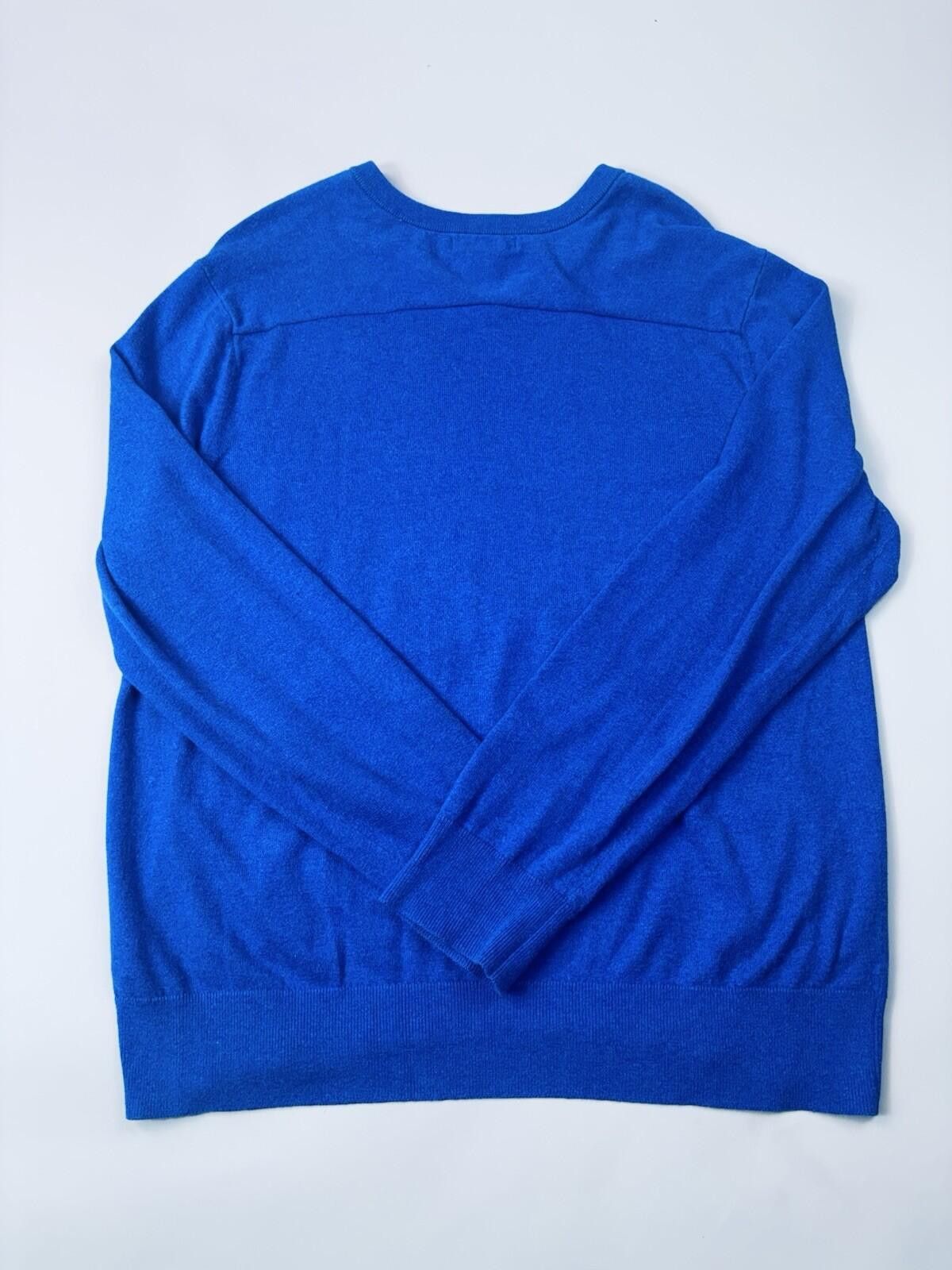 Banana Republic Banana Republic Luxury Blend V-neck Sweater XL Royal Blue Size US XL / EU 56 / 4 - 7 Thumbnail