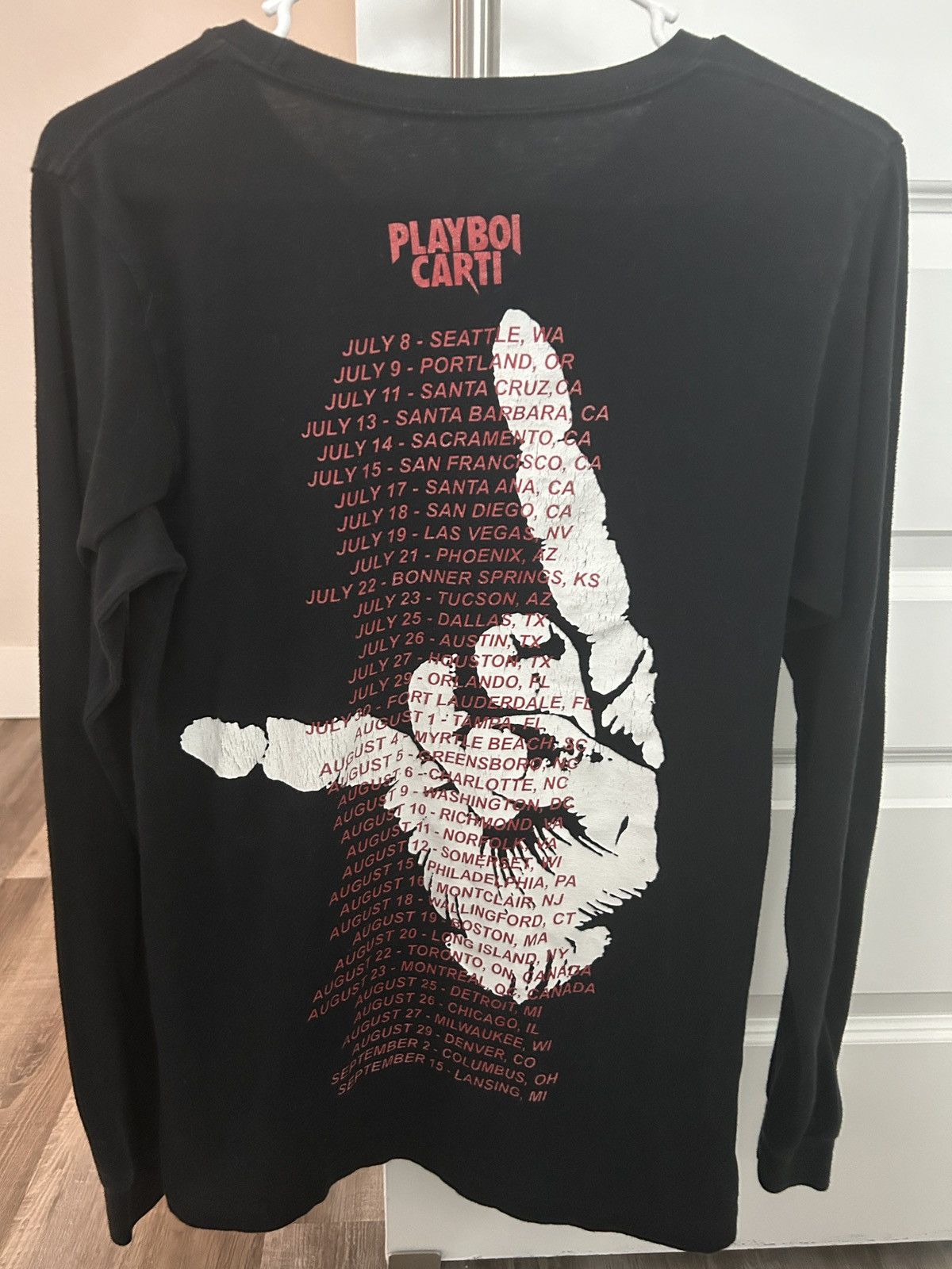 Playboi Carti 2017 Playboi Carti long sleeve tour shirt Size US S / EU 44-46 / 1 - 2 Thumbnail