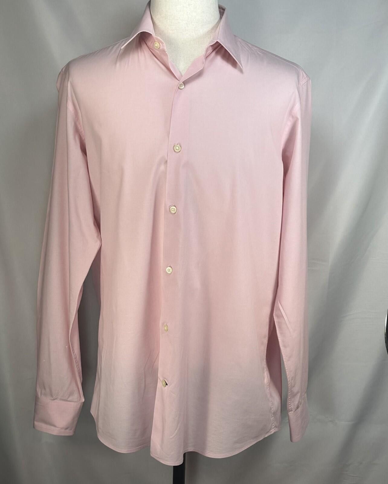 Banana Republic Banana Republic Tall Slim Fit L/S Button Up Pink Men L Size US L / EU 52-54 / 3 - 1 Thumbnail