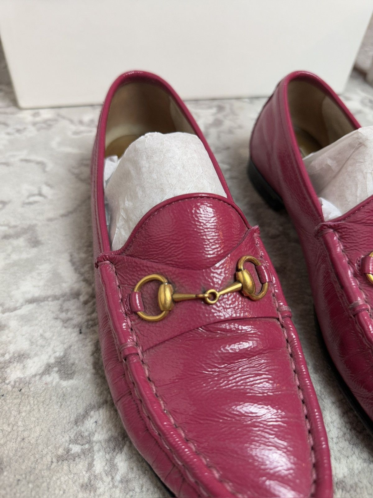 Designer × Gucci × Vintage Vintage 90s Gucci leather loafers flats shoes US7 luxury y2k Size US 7 / IT 37 - 4 Thumbnail