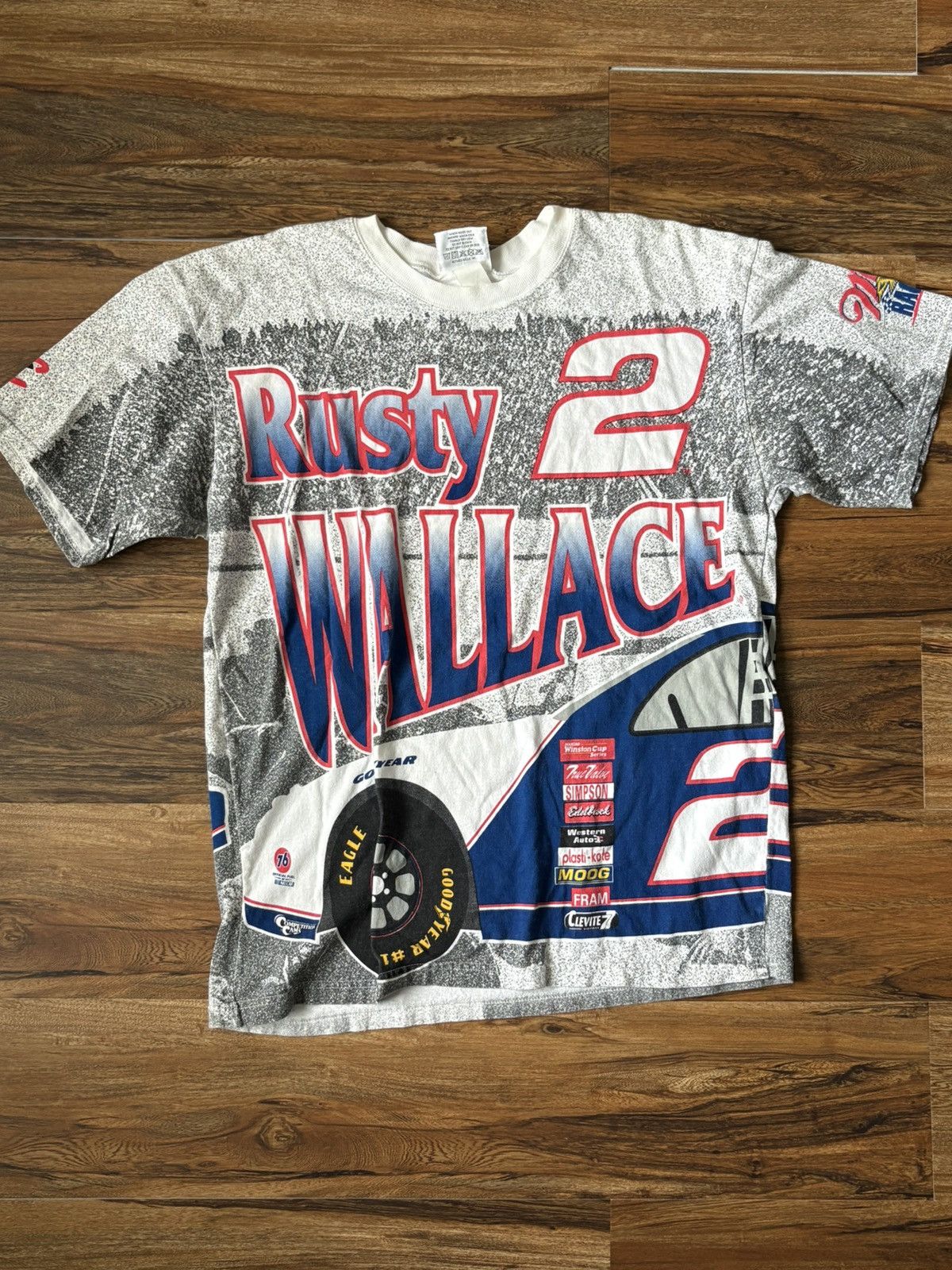 Chase Authentics Vintage 1996 Rusty Wallace Midnight Rider Nascar T-shirt Size US XL / EU 56 / 4 - 1 Thumbnail