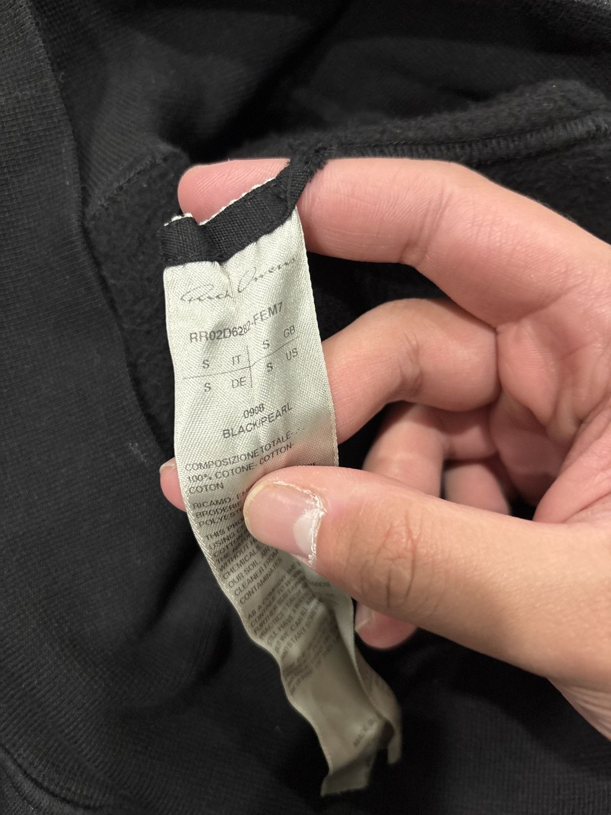 Rick Owens USED Rick Owens Porterville Hoodie Black Pearl Size Small Size US S / EU 44-46 / 1 - 7 Thumbnail