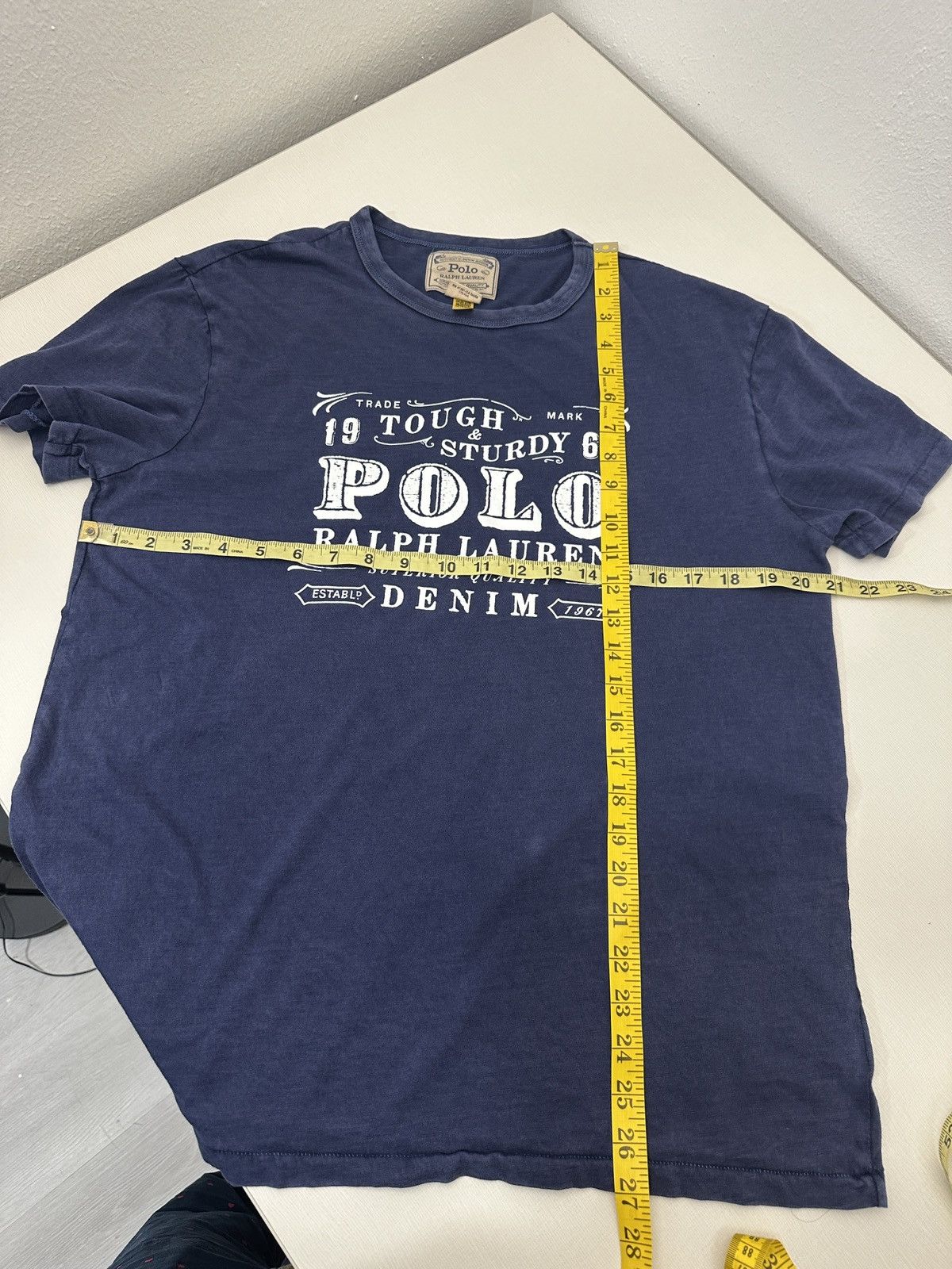 Polo Ralph Lauren Polo Ralph Lauren Men's Navy 1967 "Tough and Sturdy" Tee M Size US M / EU 48-50 / 2 - 4 Thumbnail