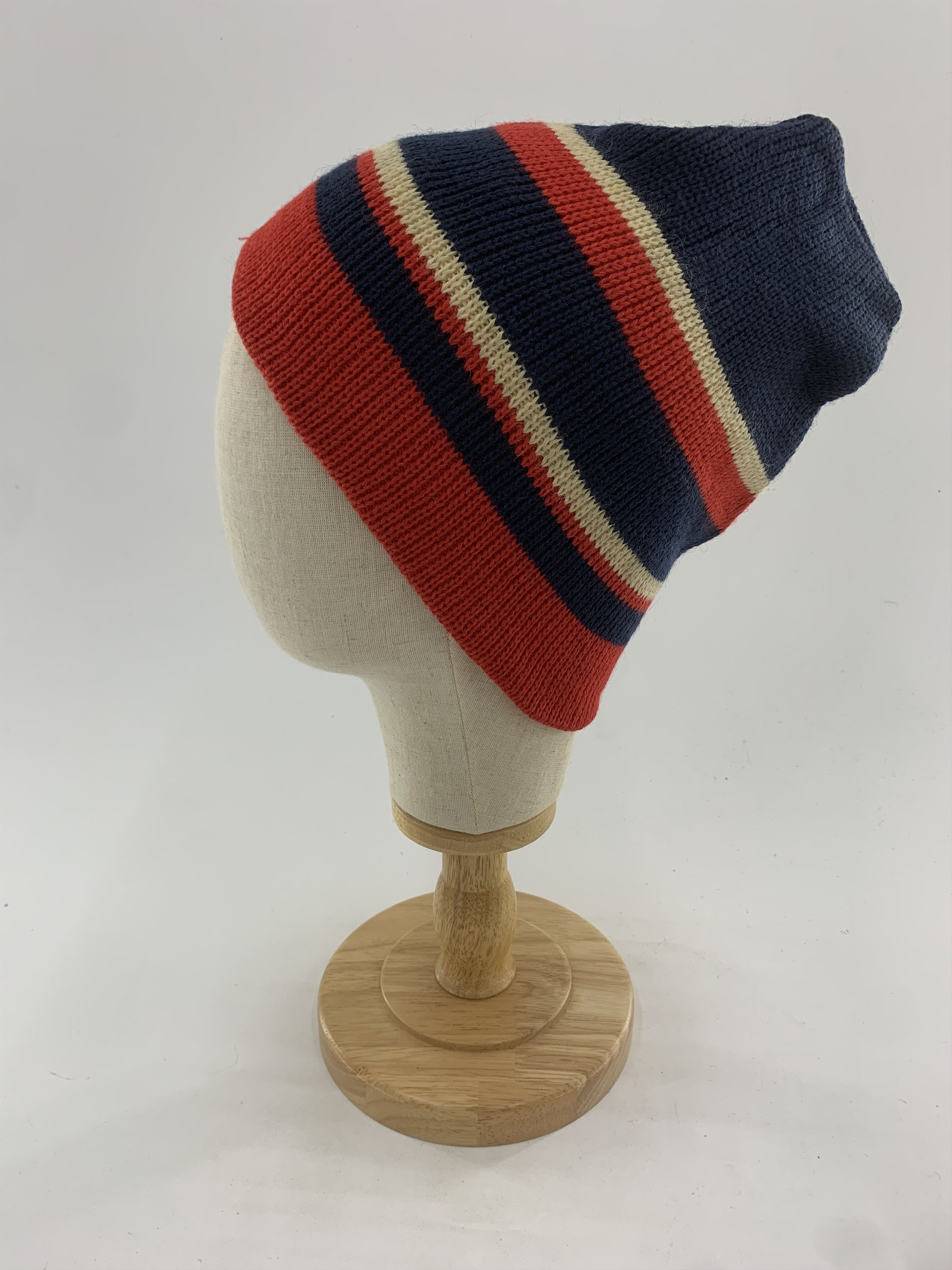 Vintage Smiley Beanie Hat Snowcap Size ONE SIZE - 1 Thumbnail