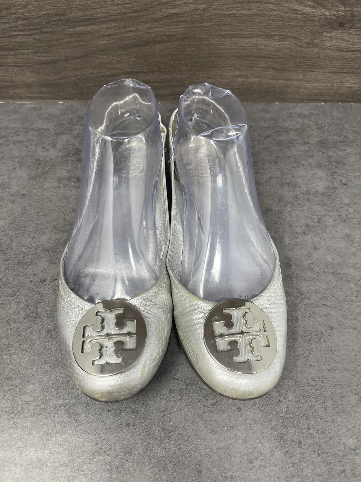 Other Tory Burch Flats Womens Size 7 Silver Slip On Ballet Size US 7 / IT 37 - 3 Thumbnail