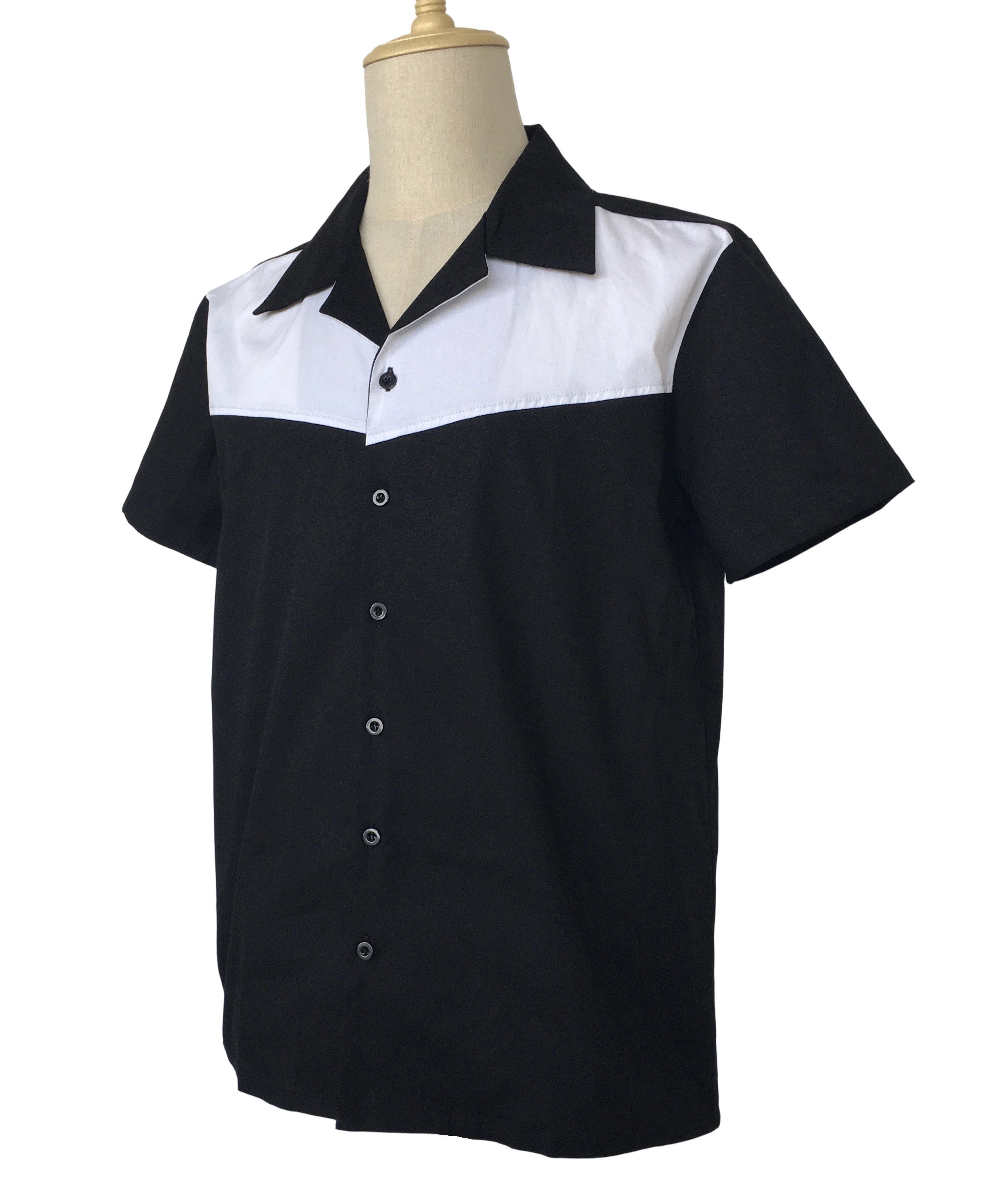 Other Black&White Men's Bowling Shirts Retro Style Club Wear Size US XL / EU 56 / 4 - 2 Thumbnail
