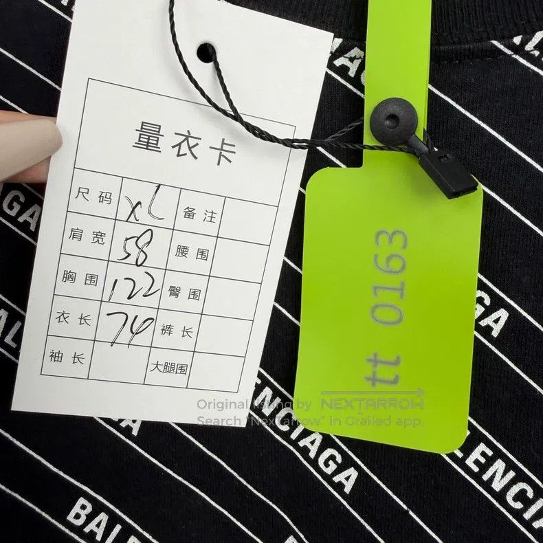Balenciaga Balenciaga Diagonal Full Logo Short Sleeve Size US XL / EU 56 / 4 - 3 Thumbnail