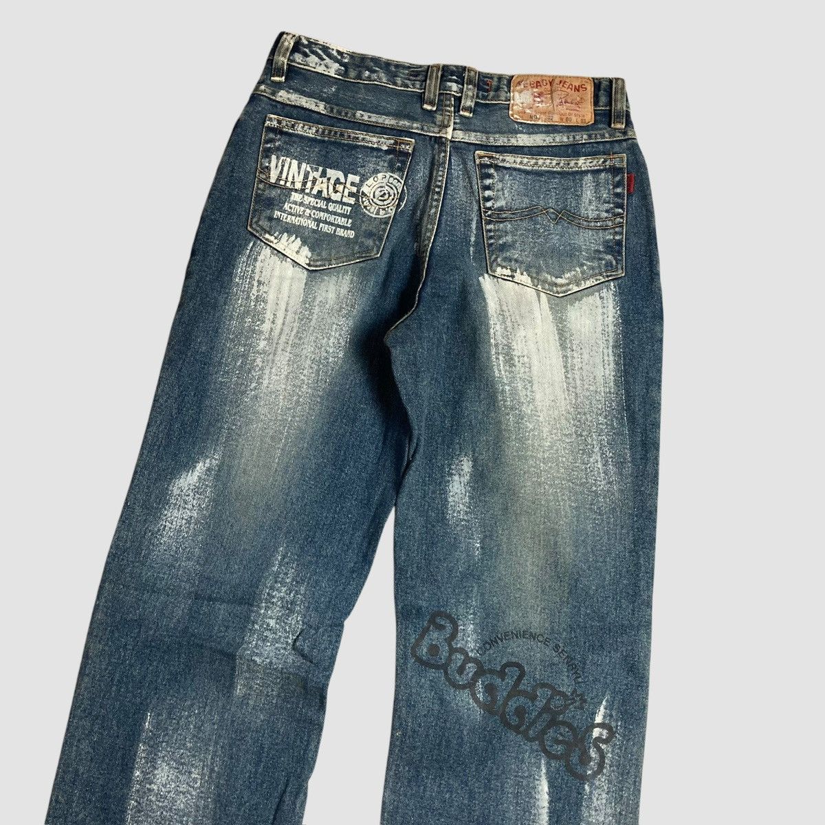 Hysteric Glamour × Japanese Brand NEBAJY Painted Art 1942 Unique Jeans Size US 28 / EU 44 - 4 Thumbnail