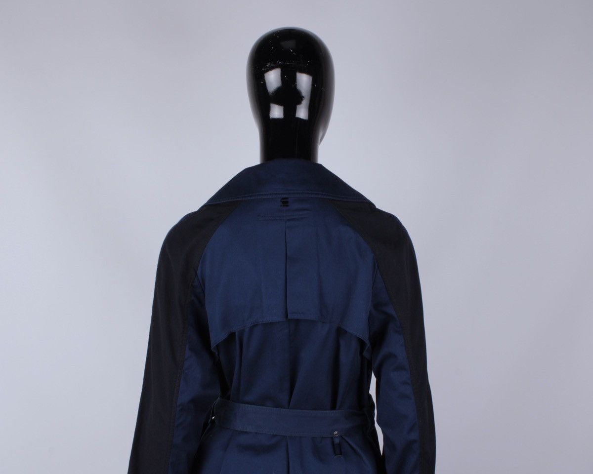 Designer × G-Star G-STAR RAW Duty Classic Trench Blue Cotton Long Coat Jacket Size M / US 6-8 / IT 42-44 - 13 Thumbnail