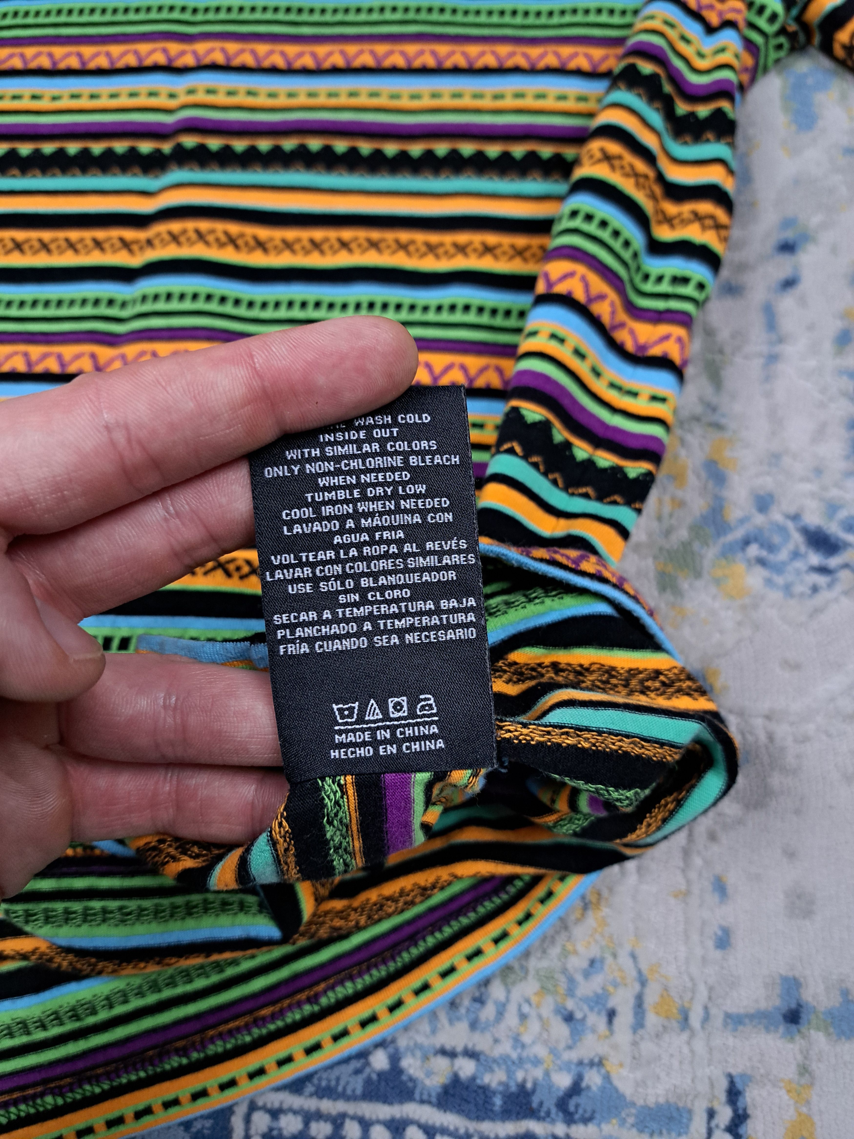 Huf HUF Multicolor Striped Tee COOGI Style Hippie Skate y2k Size US L / EU 52-54 / 3 - 6 Thumbnail