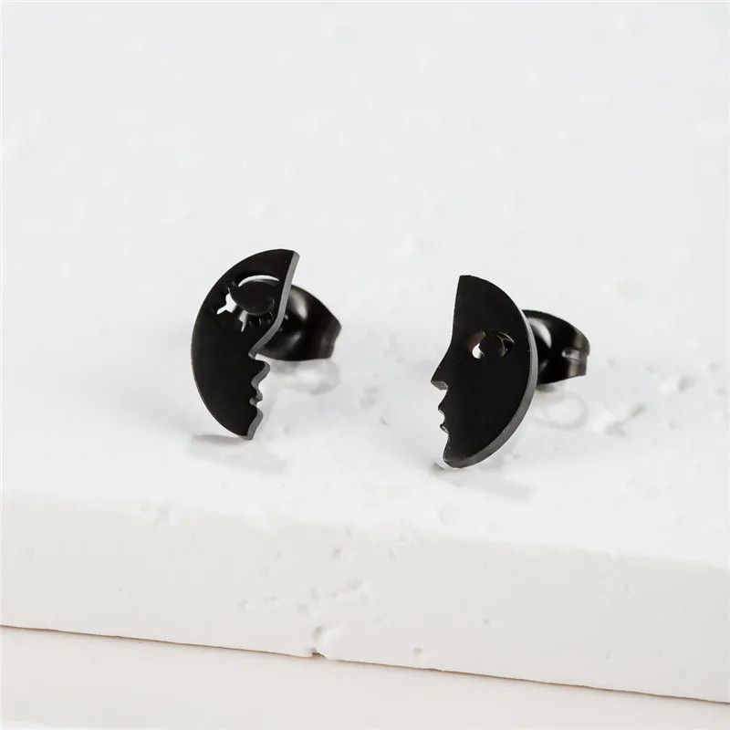 Jewelry Asymmetry Abstract Face Stud Earrings Charm Earring Gift Size ONE SIZE - 1 Preview