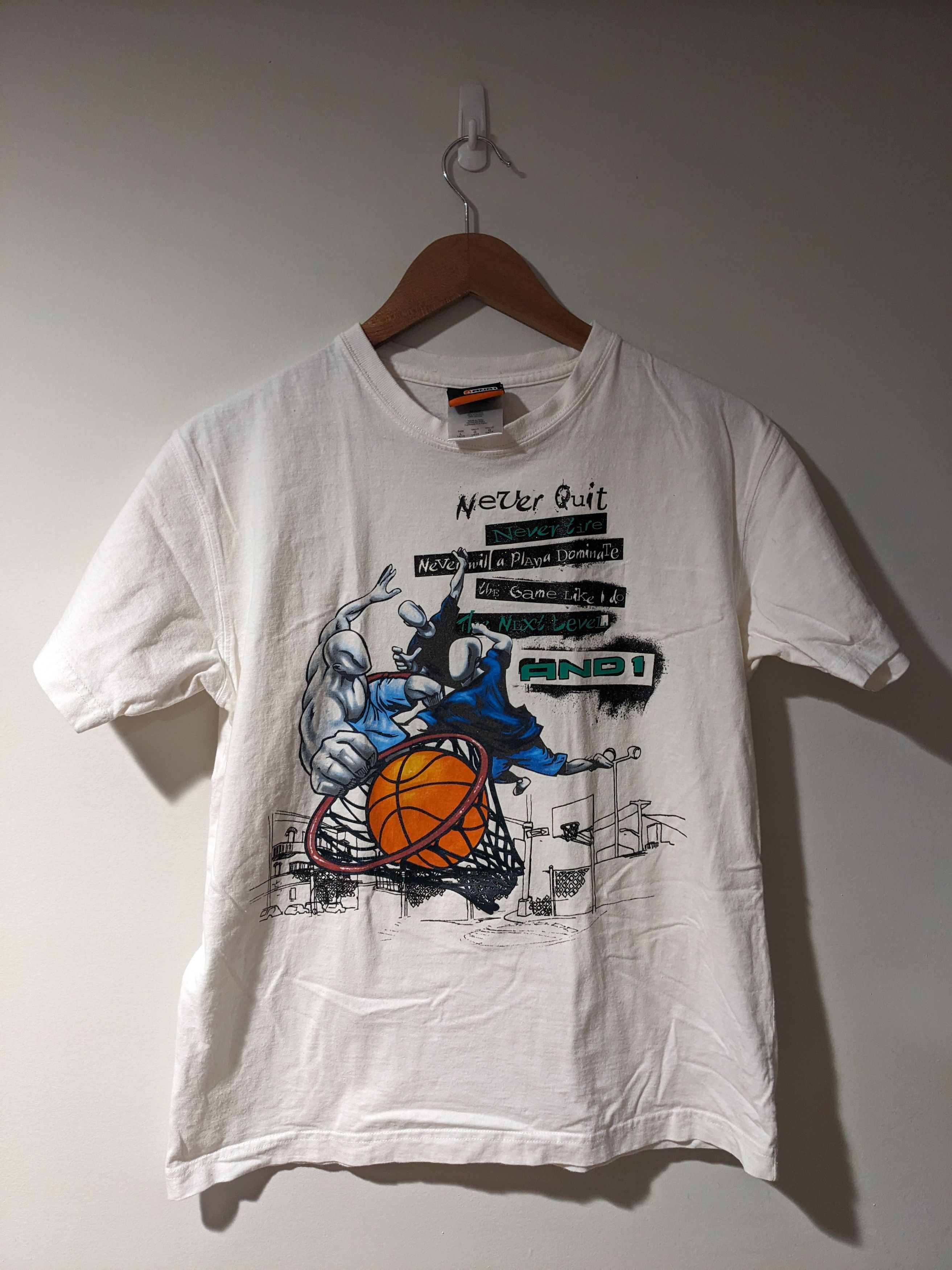 Vintage Vintage Y2K And1 Trash Talk Never Quit Youth Large T-Shirt Size US L / EU 52-54 / 3 - 1 Thumbnail