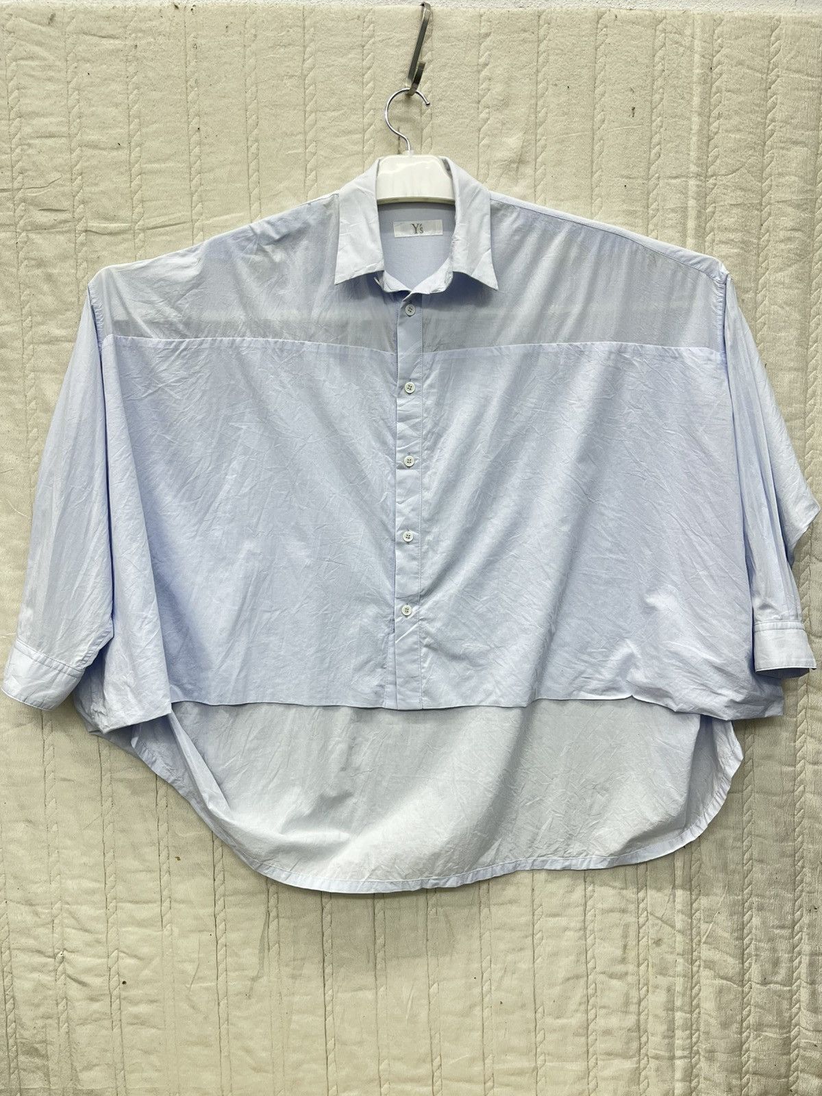 Designer × Y's × Yohji Yamamoto ARCHIVES🔥🔥Y'S YOHJI YAMAMOTO BAGGY CROP TOP SHIRT Size XXL / US 16-18 / IT 52-54 - 1 Thumbnail