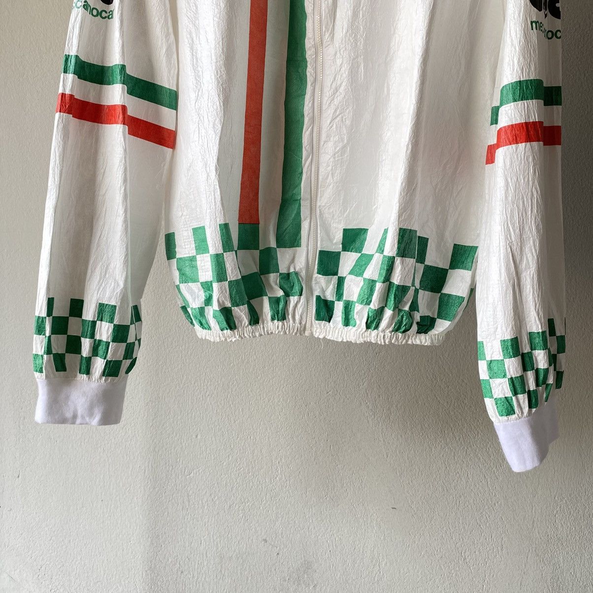 Vintage Tyvek Long-Sleeve Cycling Jersey - White & Green Accent. Size US M / EU 48-50 / 2 - 12 Thumbnail