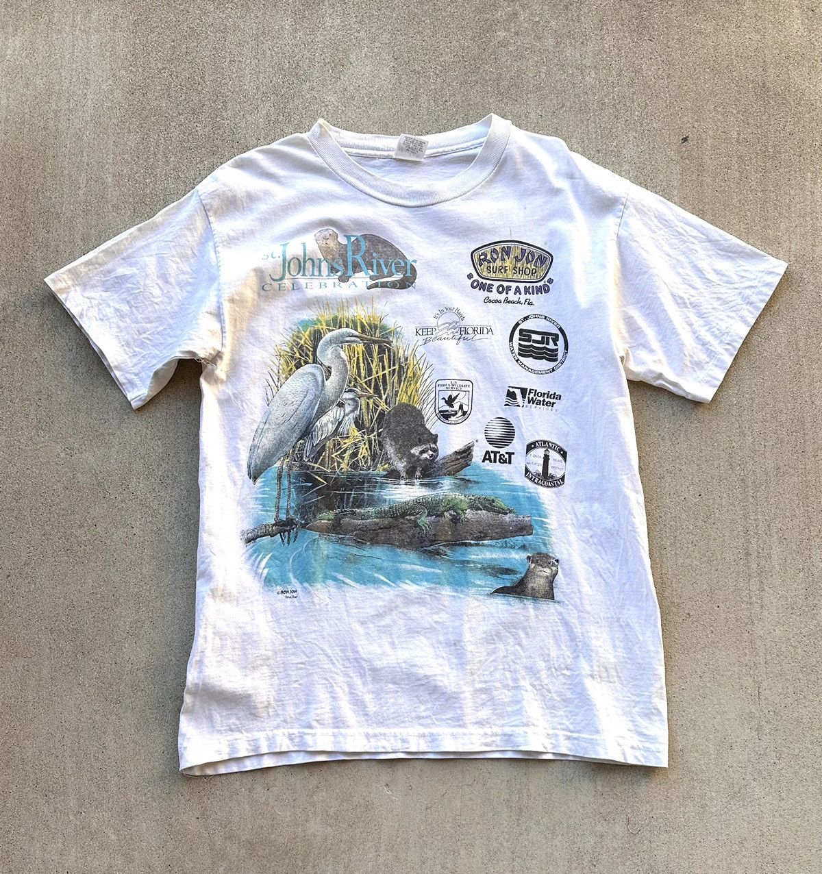 Ron Jon Surf Shop × Vintage Vintage Ron Jons Surf Shop Animal Tee Single Stitch Size US L / EU 52-54 / 3 - 1 Thumbnail