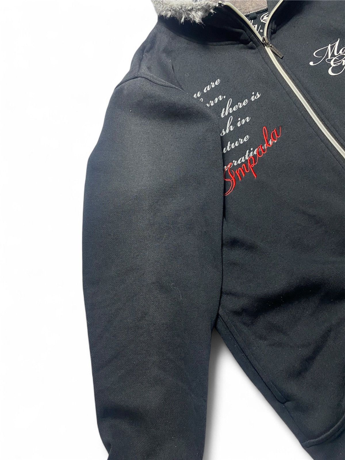 If Six Was Nine Y2K Impala Poem Fur Zip Hoodie Size US L / EU 52-54 / 3 - 9 Thumbnail