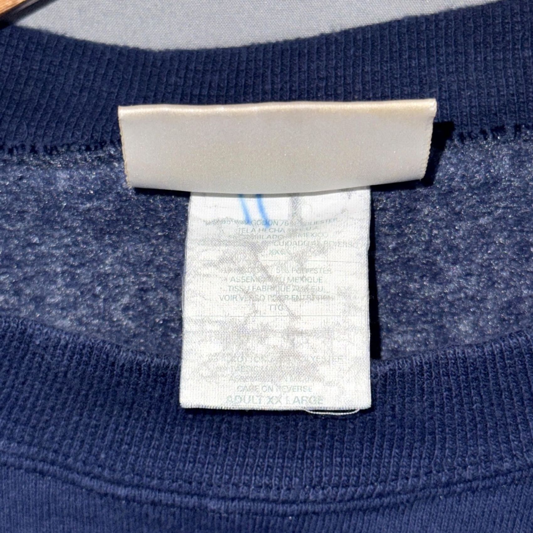 Hanes VINTAGE Hanes Sweatshirt Mens 2XL Navy Blue Crewneck Base Power Softball Club Graphic Size US XXL / EU 58 / 5 - 7 Thumbnail