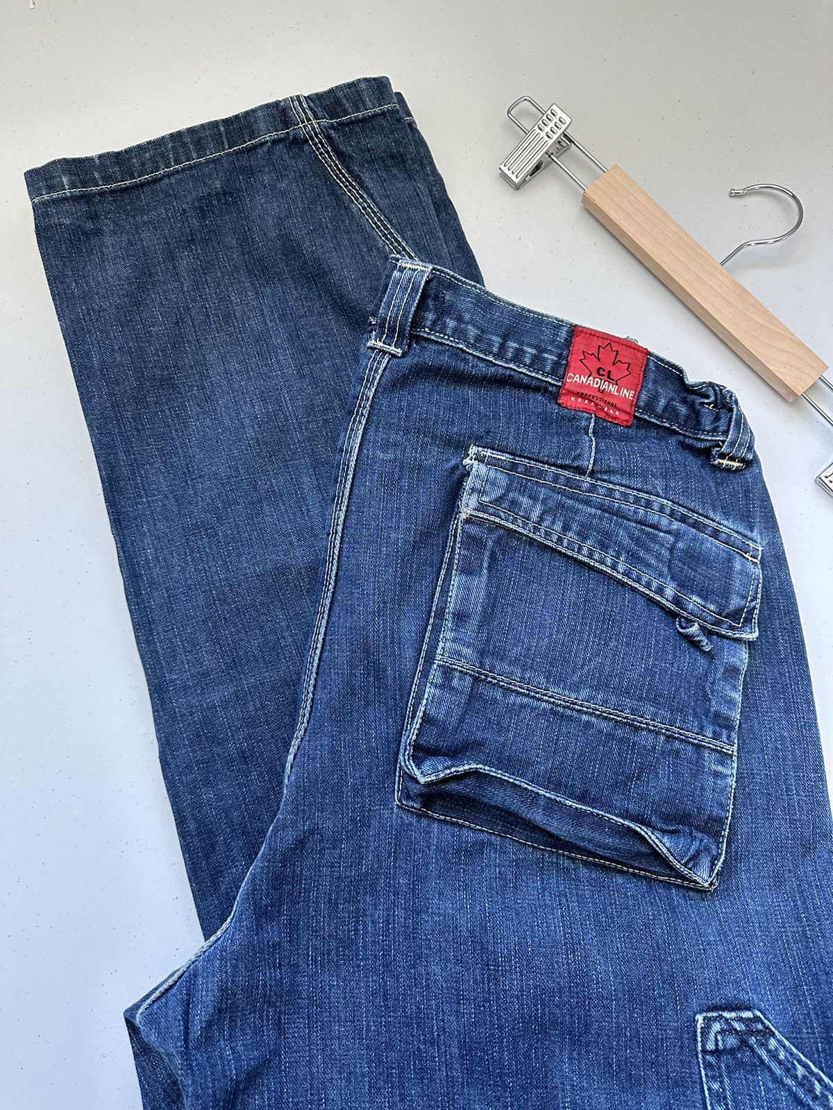 Vintage Vintage Y2k Canadian Line Cargo Jeans Working Size US 34 / EU 50 - 4 Thumbnail