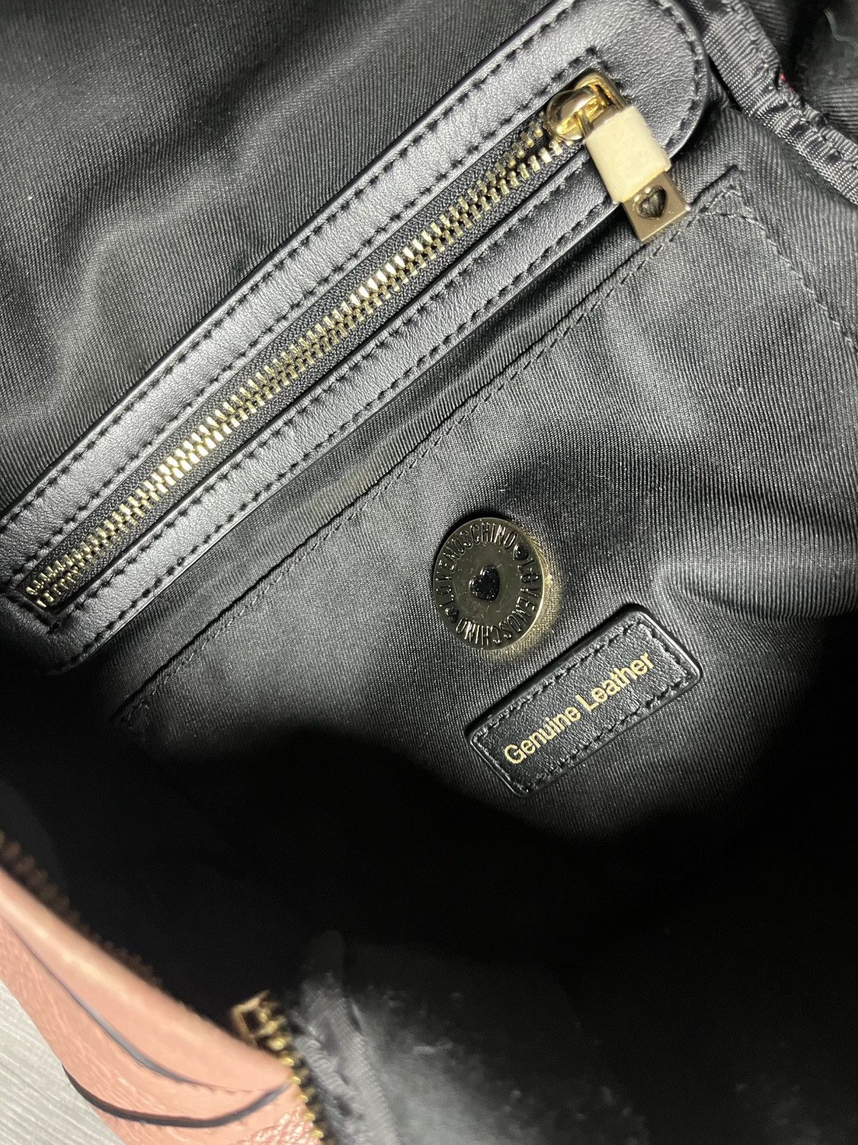 Love Moschino Love Moschino Backpack Genuine Leather RARE Black/Red Size ONE SIZE - 5 Thumbnail