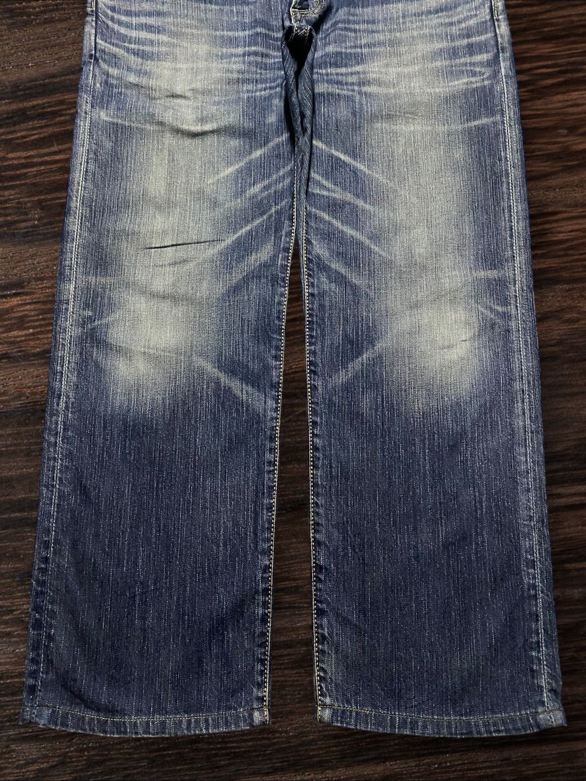 Junya Watanabe Vintage Japanese Brand Edwin 424XV Heavy Faded Baggy Jeans Size US 37 - 5 Thumbnail