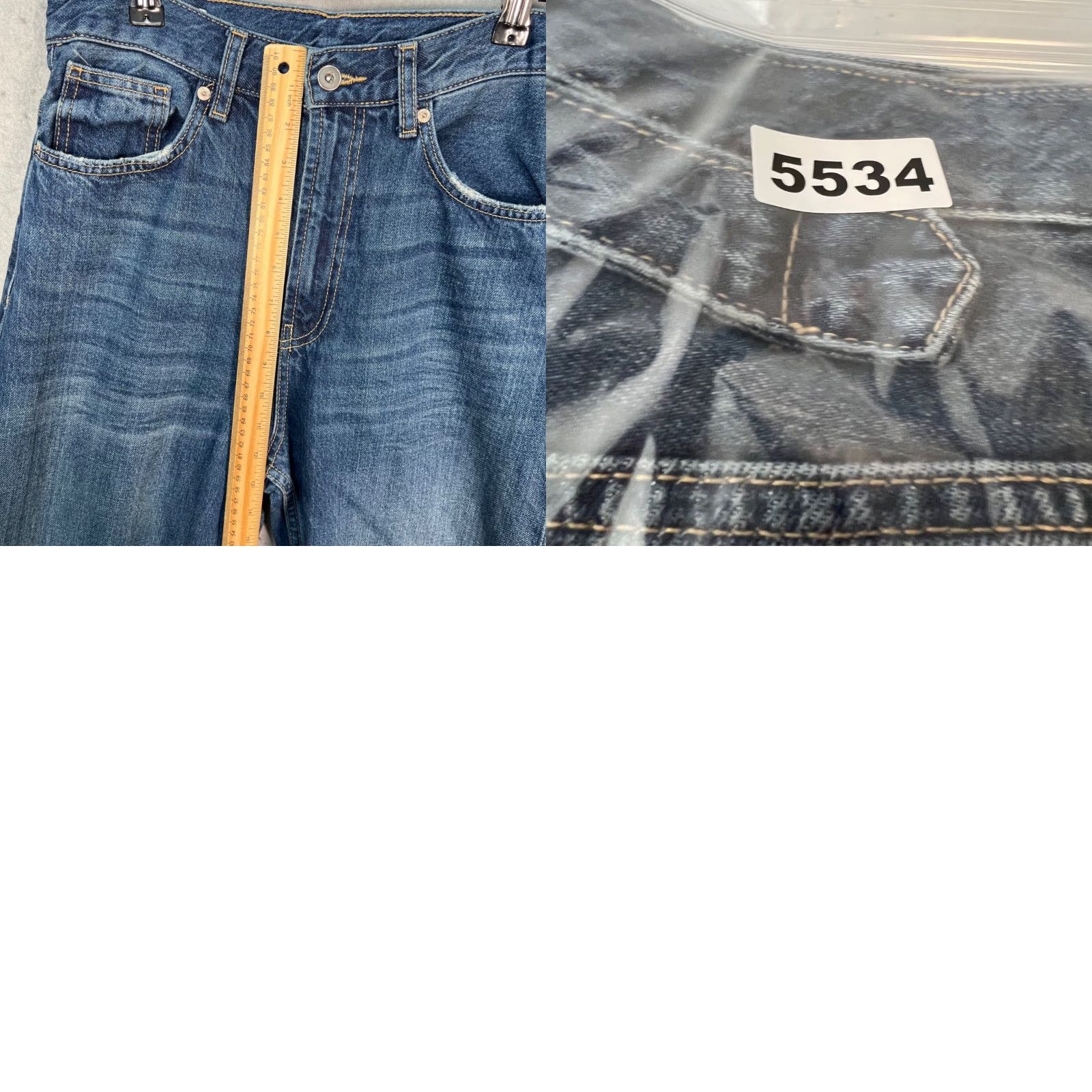 Zara Zara Womens Jeans Buckle Back High-Waisted Straight-Leg Blue Denim 4 Adult Womens 28 in Zip 5-Pocket USA 90s Vintage N/A Size 27" / US 4 / IT 40 - 8 Thumbnail