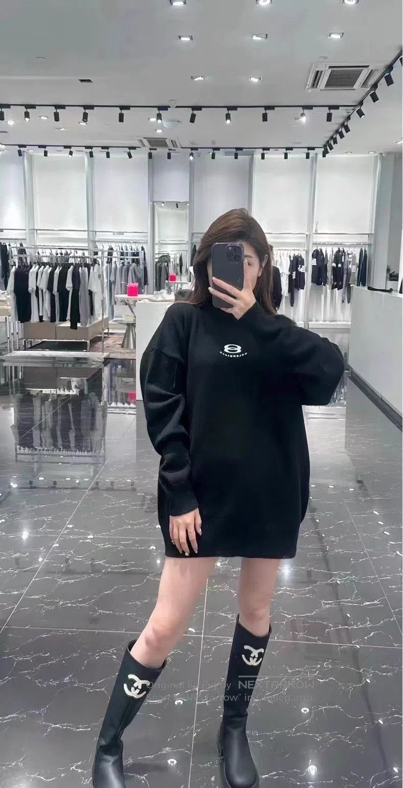 Balenciaga Balenciaga Double ring skiing embroidery cashmere knitted Size US L / EU 52-54 / 3 - 7 Thumbnail