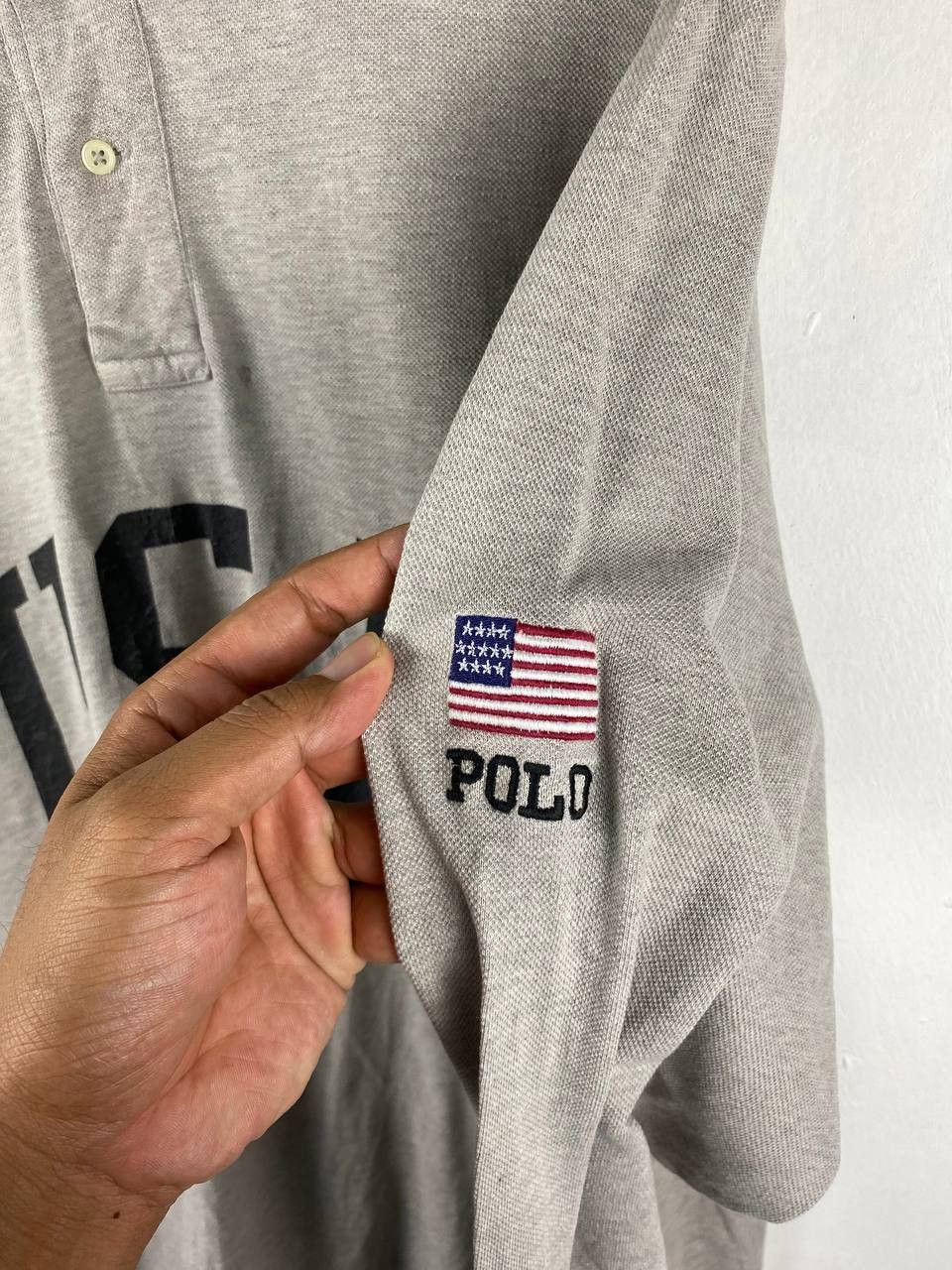 Polo Ralph Lauren vintage polo sport ralph lauren usa polo tee distressed Size US L / EU 52-54 / 3 - 7 Thumbnail