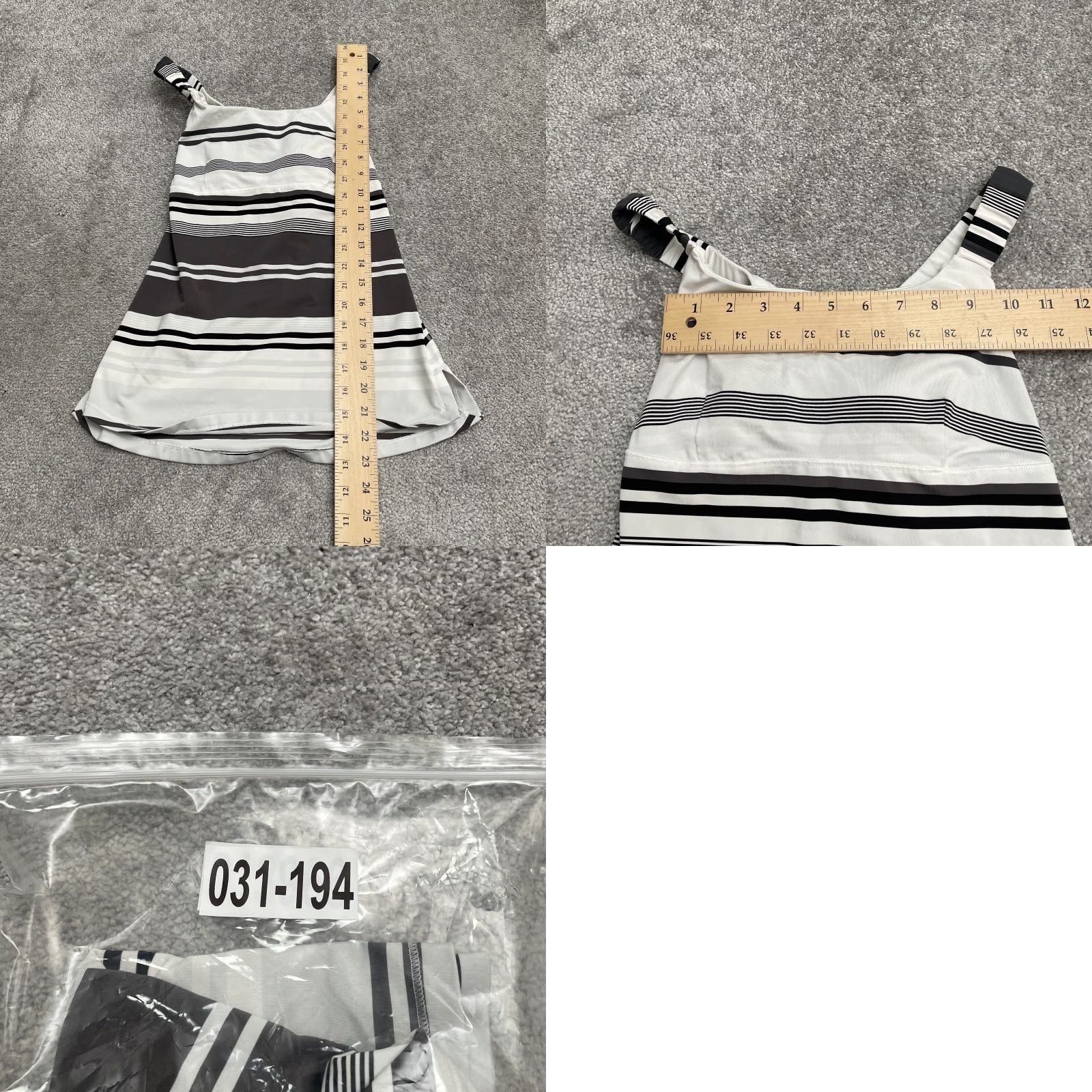 Lululemon Lululemon Active Tank Top Womens 6 White Black Gray Striped Racerback Athletic Shirt Adult Regular Multicolor Short Sleeve? Size M / US 6-8 / IT 42-44 - 8 Thumbnail