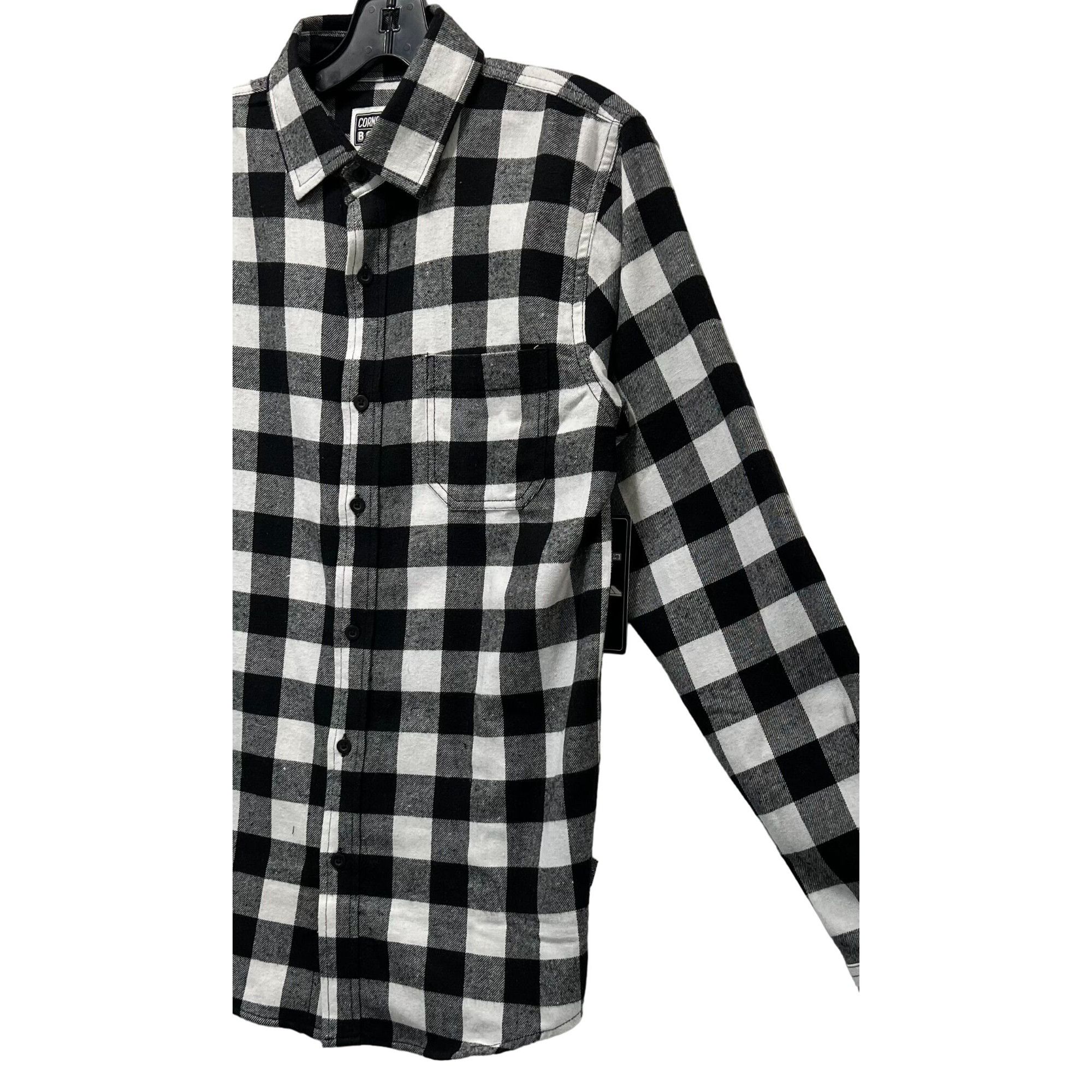 Other Cornerstore Bodega - Men's Long Sleeve Plaid Shirt - Black/W Size US XS / EU 42 / 0 - 15 Thumbnail