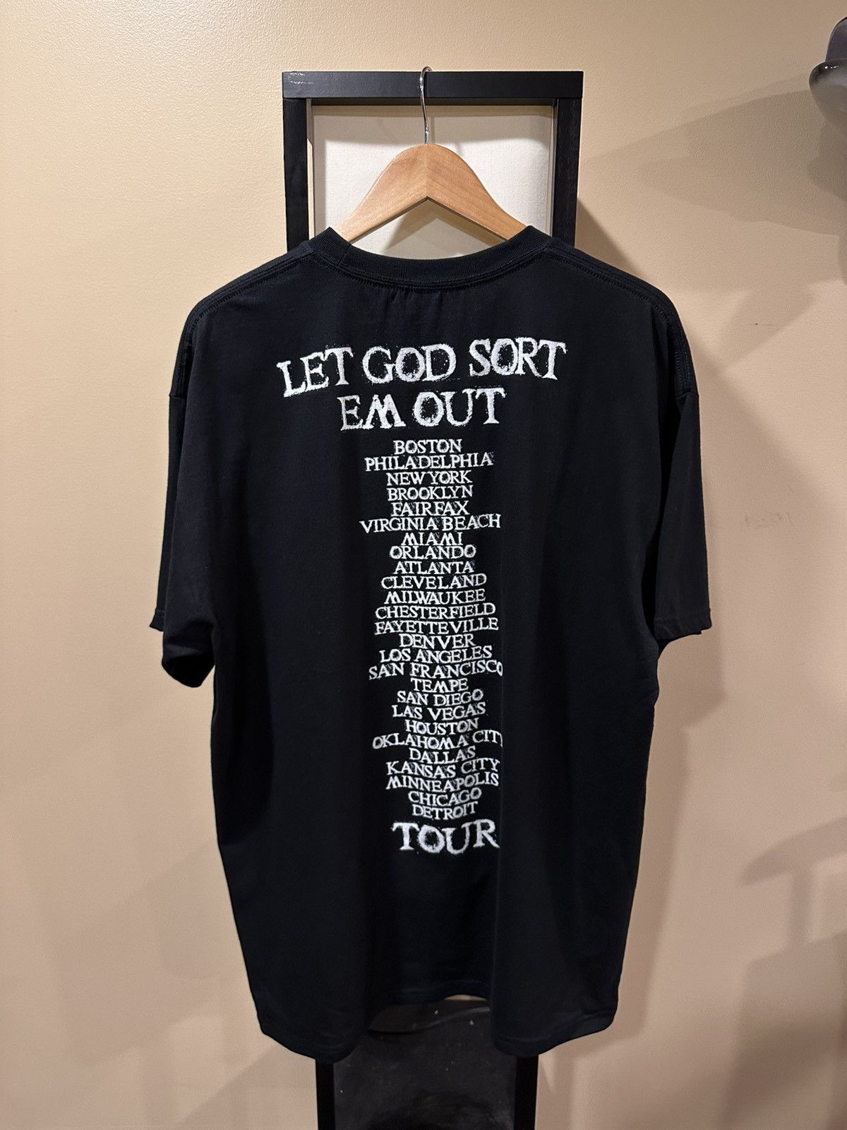 Rap Tees Clipse Logo “Let God Sort Em Out” Tour Dates Black Rap Tee Size US XL / EU 56 / 4 - 2 Thumbnail