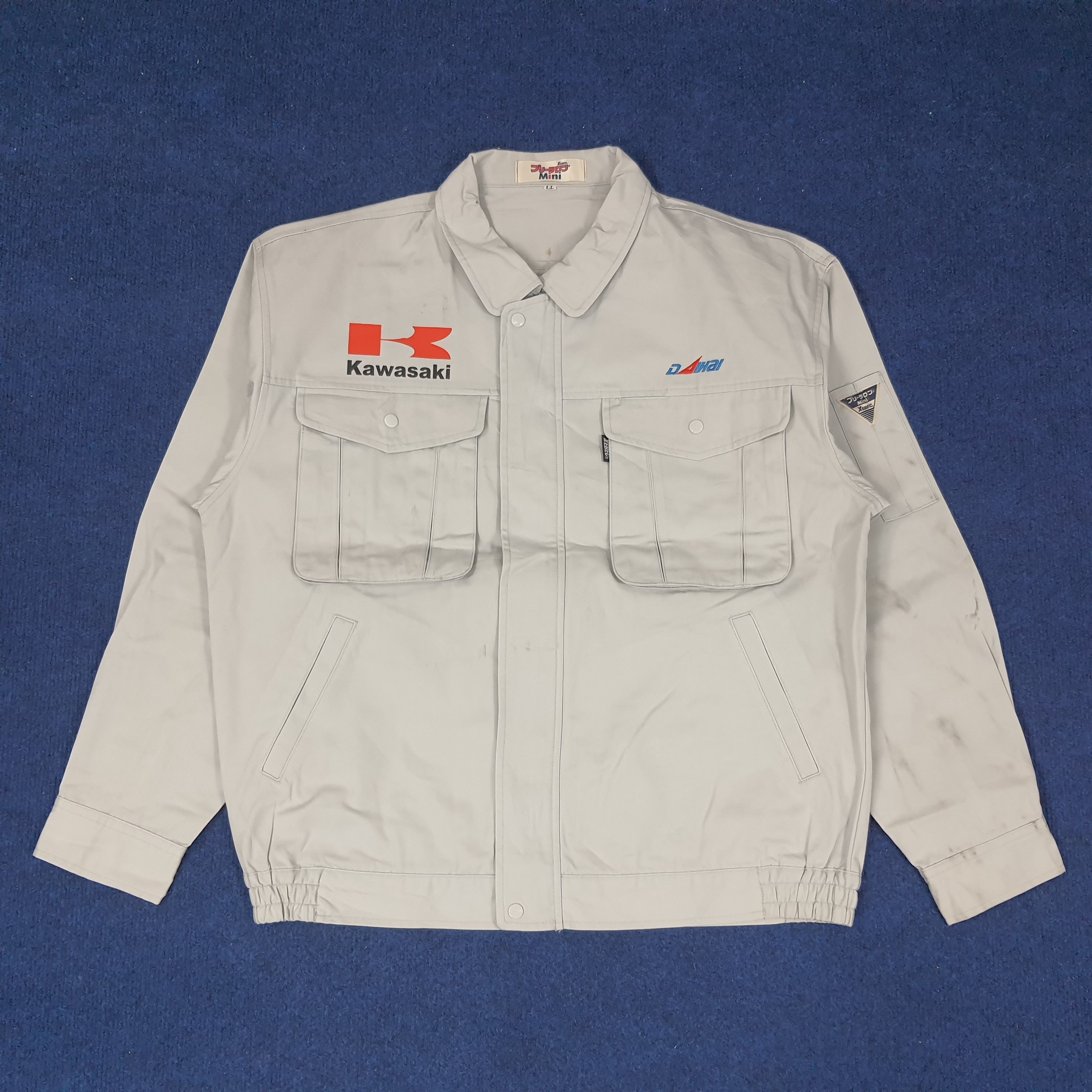 Japanese Brand × Vintage Vintage KAWASAKI Japan Motorsports Custom Jacket C233N14 Size US L / EU 52-54 / 3 - 3 Thumbnail