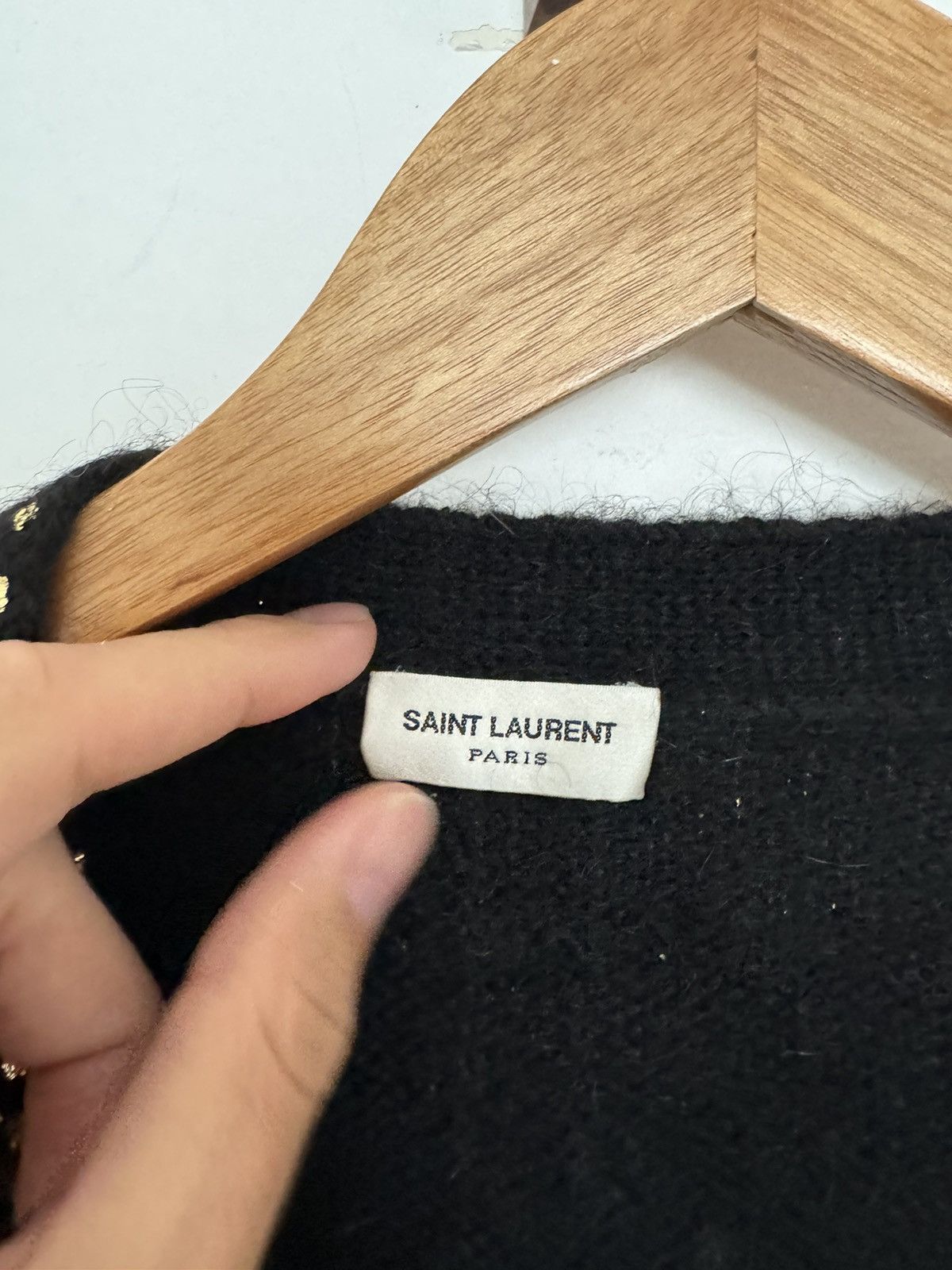 Saint Laurent Paris Heidi 2016 Gold Splash Cardigan Size US M / EU 48-50 / 2 - 2 Thumbnail