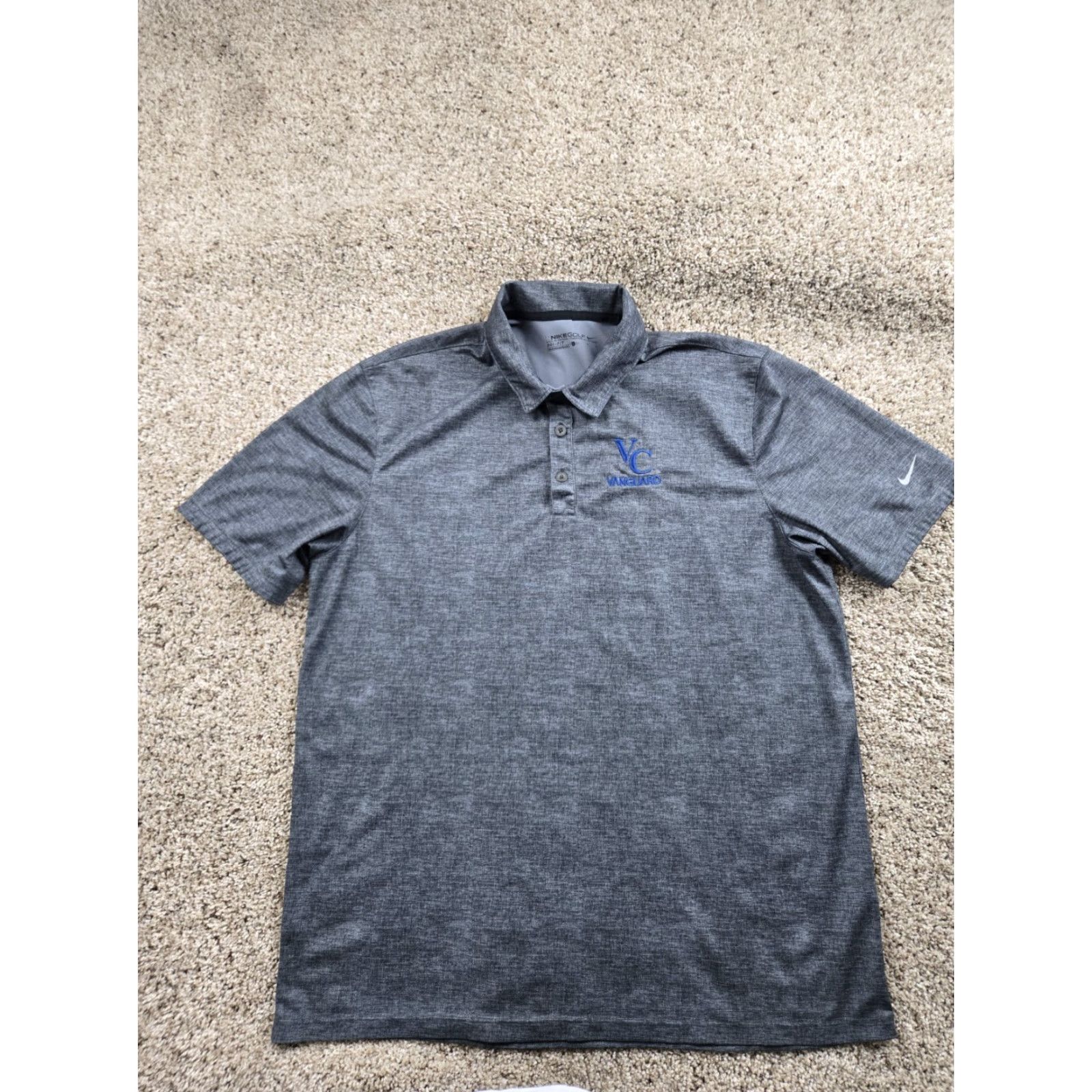 Nike Vanguard Venture Capital Polo Shirt Mens Large Gray Nike Golf Dri-Fit Size US L / EU 52-54 / 3 - 2 Thumbnail