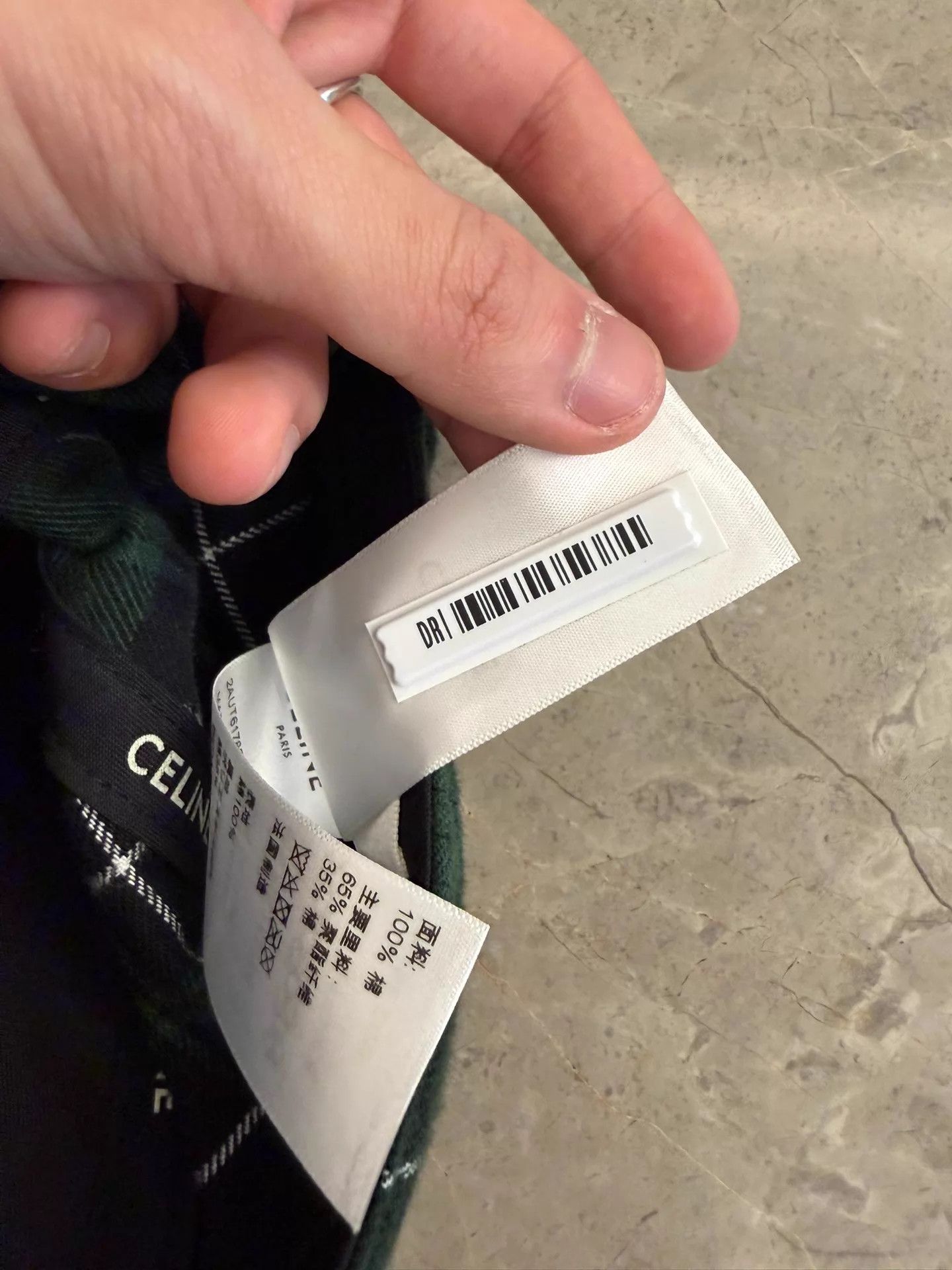 Celine Celine Hedi Slimane Green Check Logo Baseball Cap M Size ONE SIZE - 5 Thumbnail