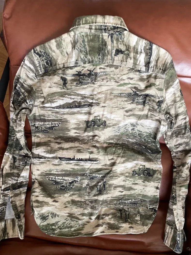 RRL Ralph Lauren RRL Ralph Lauren Military oil painting printed shirt Size US XS / EU 42 / 0 - 2 Thumbnail