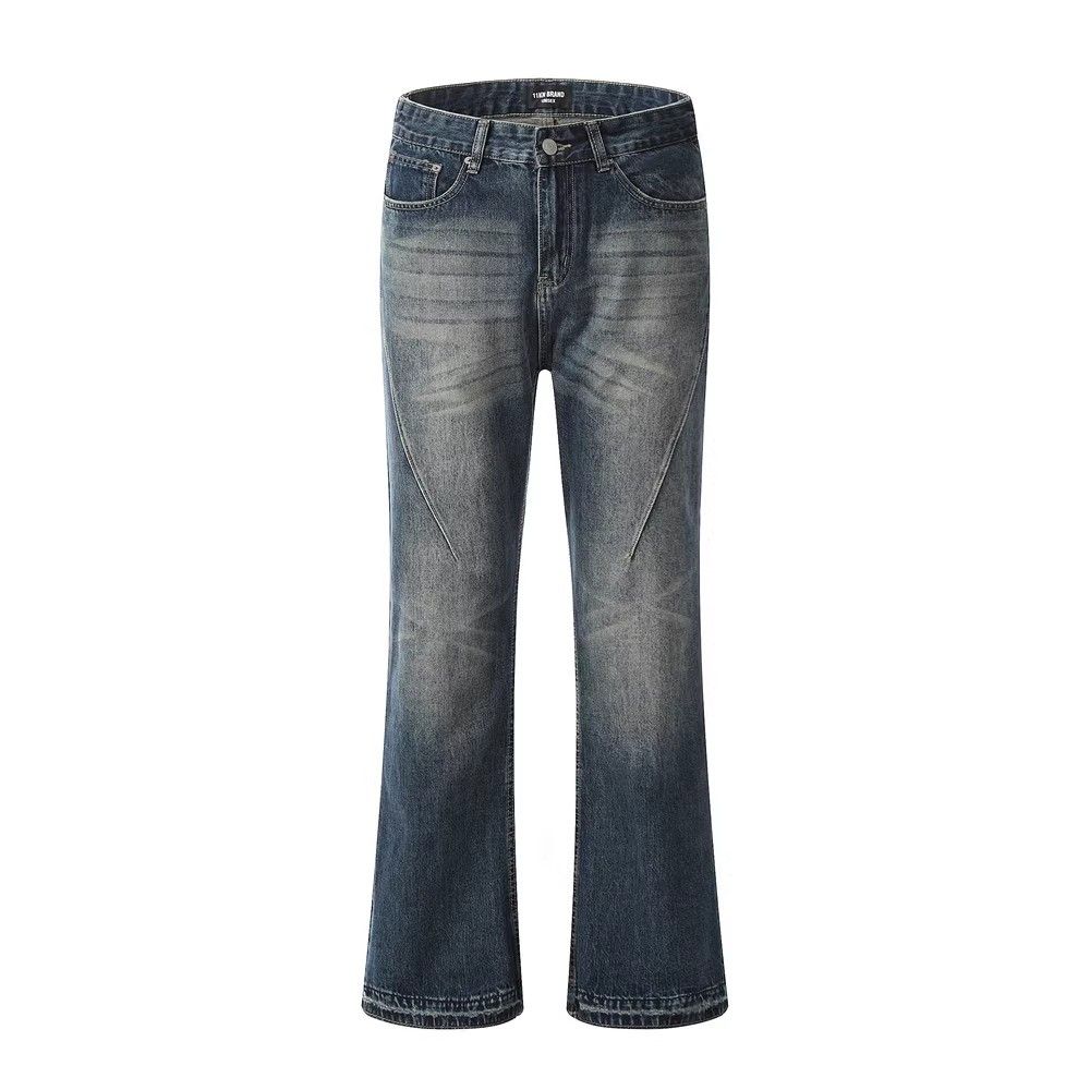 Japanese Brand Heavy men's street washed loose flared jeans y2k Size US 32 / EU 48 - 1 Thumbnail